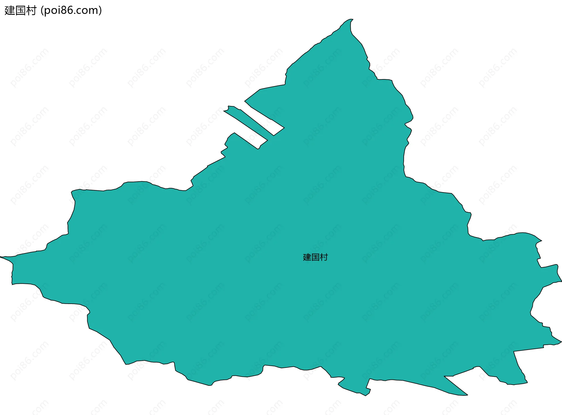 建国村边界地图