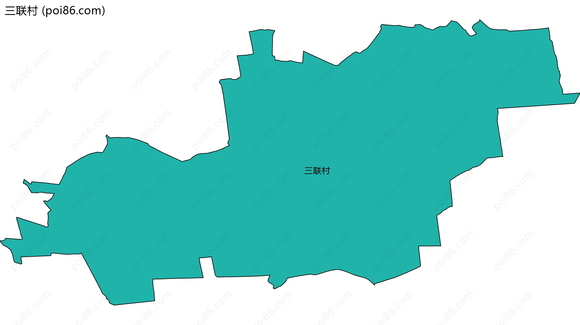 三联村边界地图