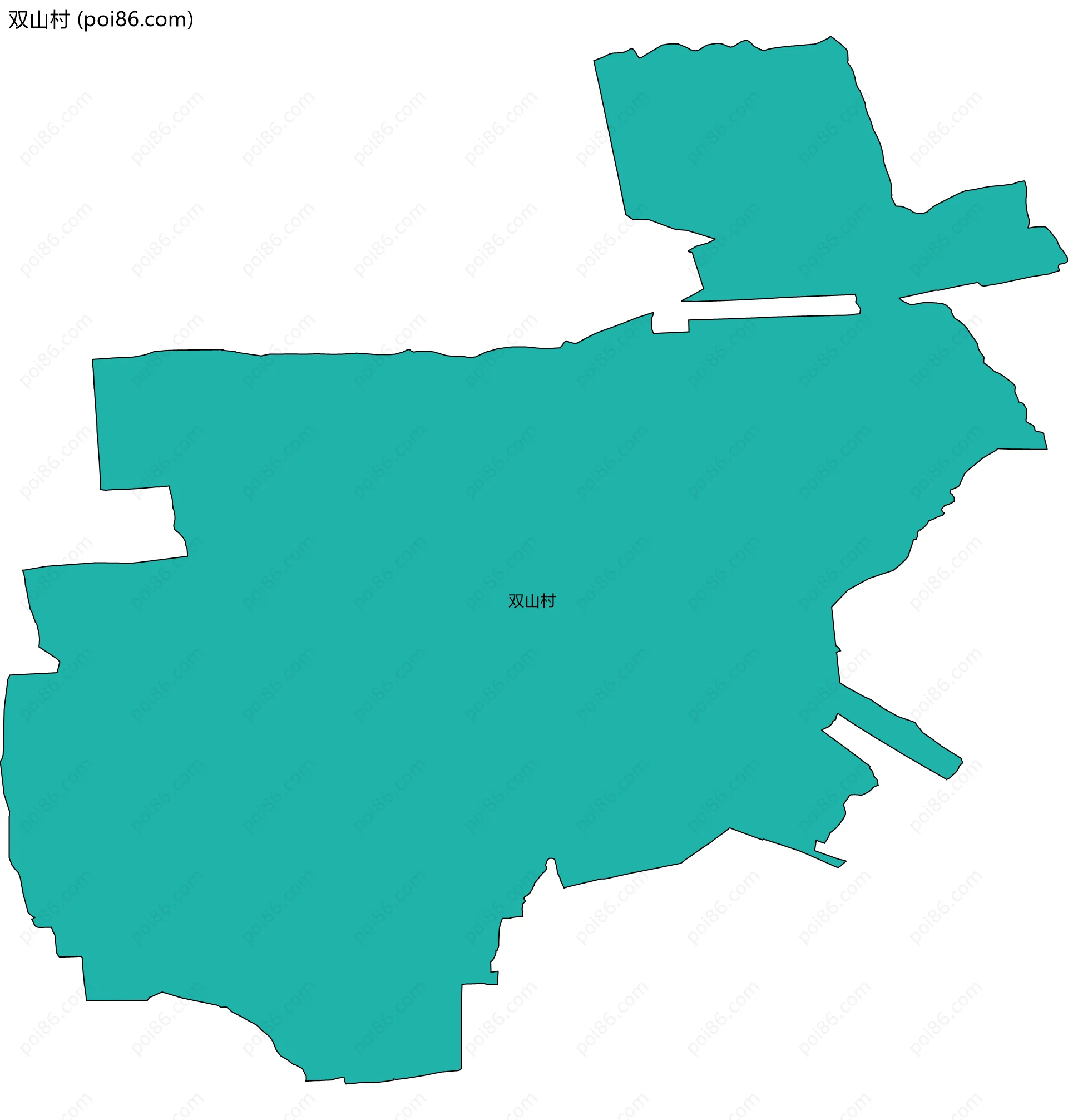 双山村边界地图