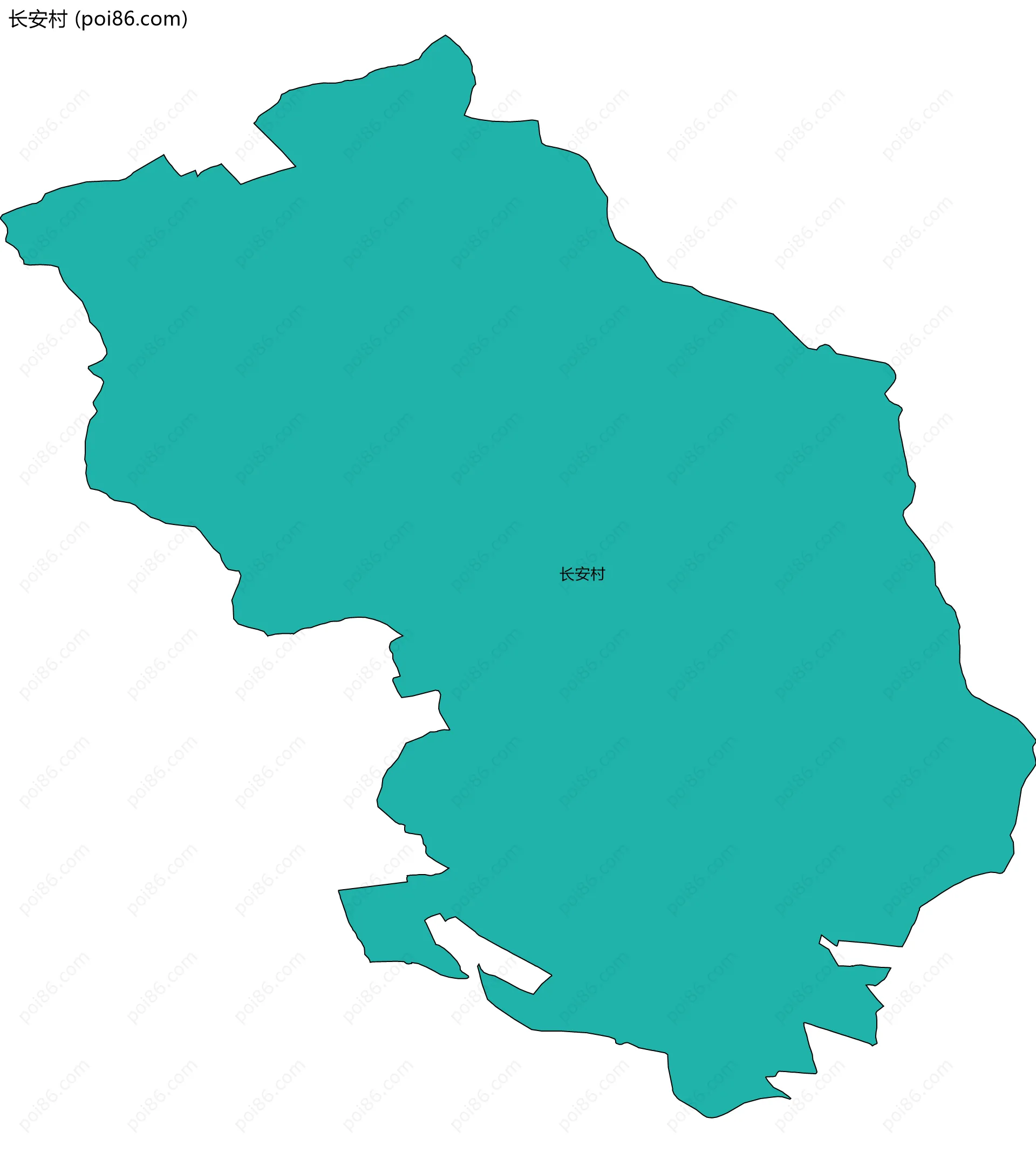 长安村边界地图