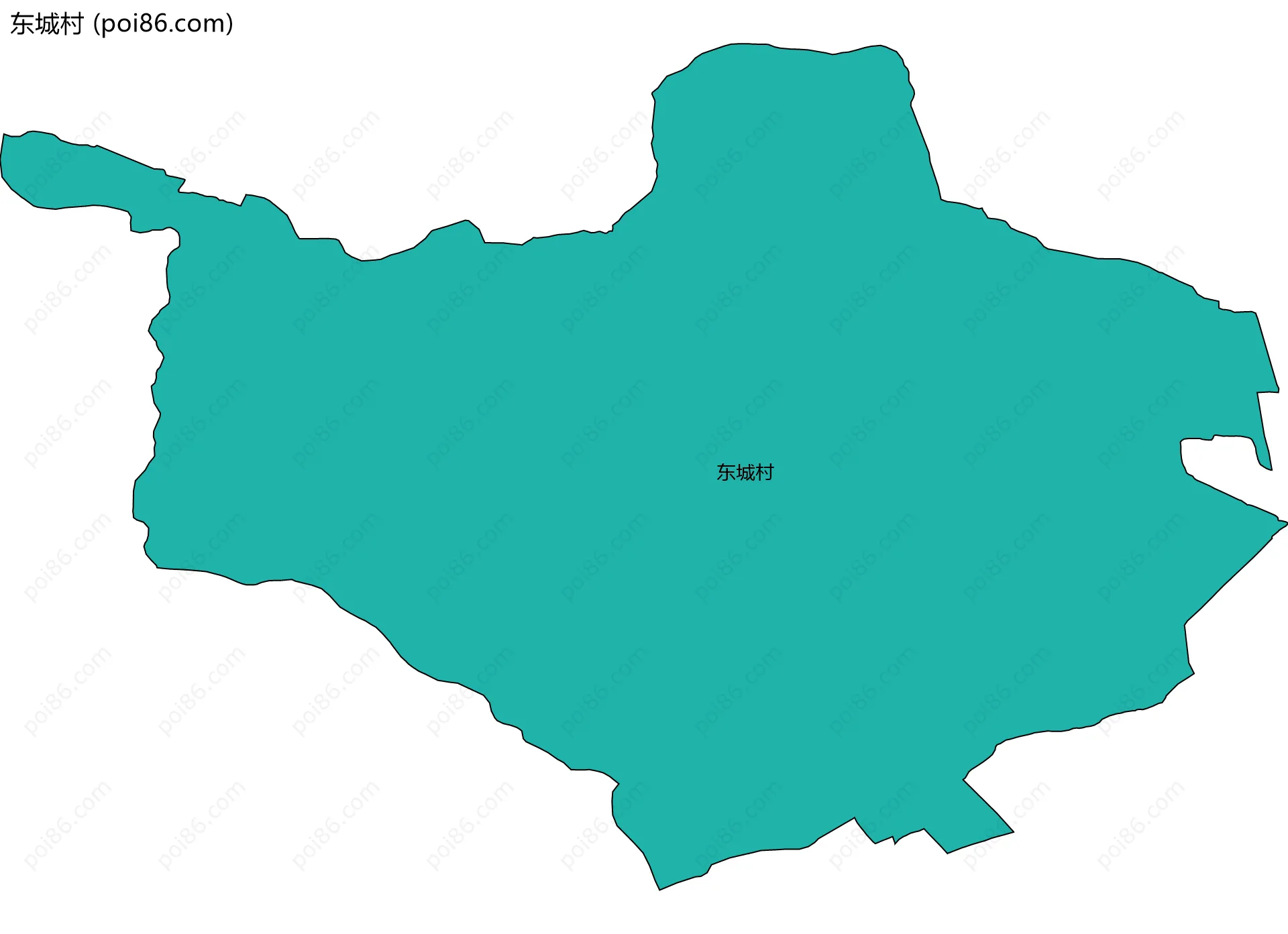 东城村边界地图
