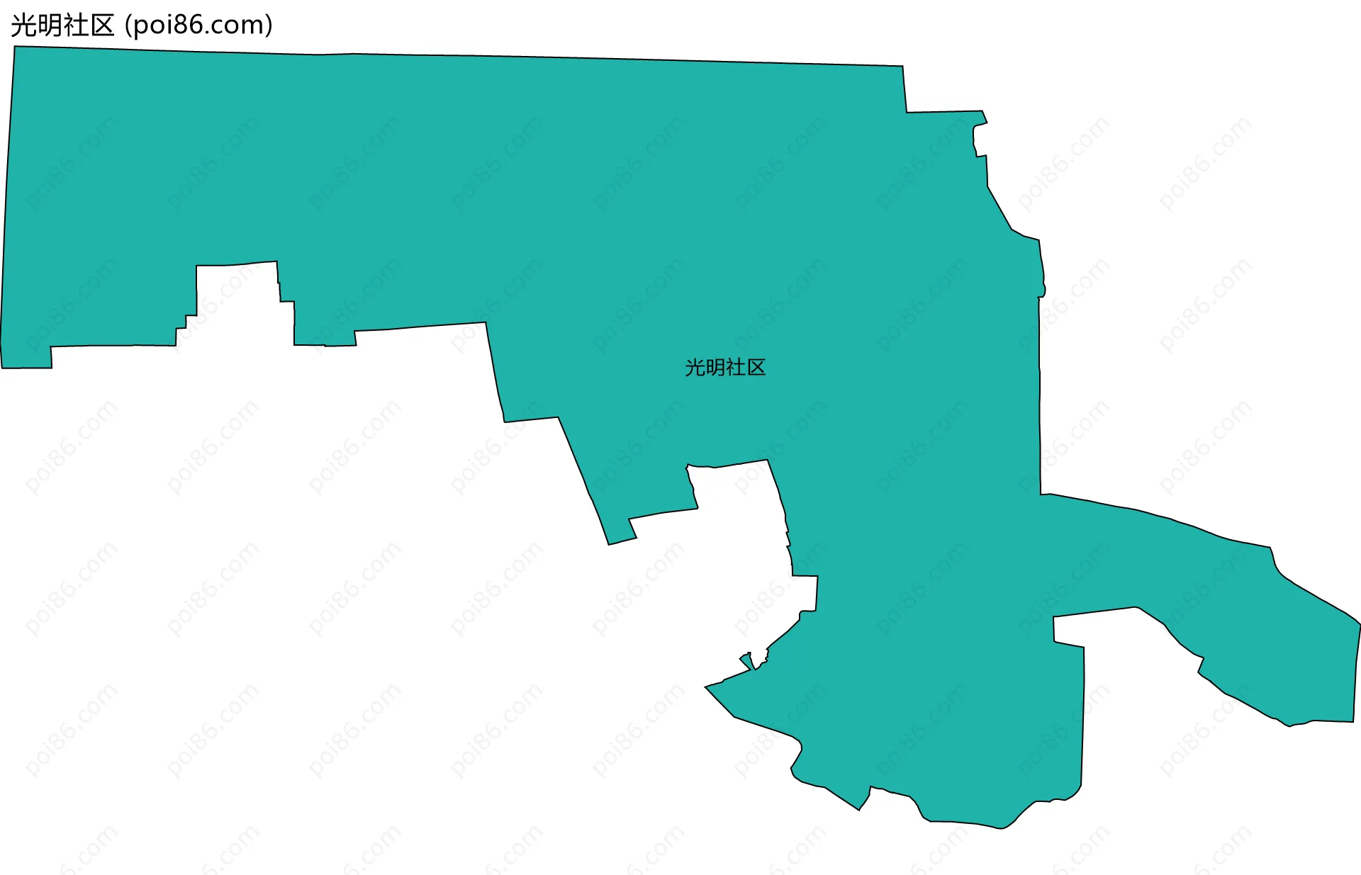 光明社区边界地图