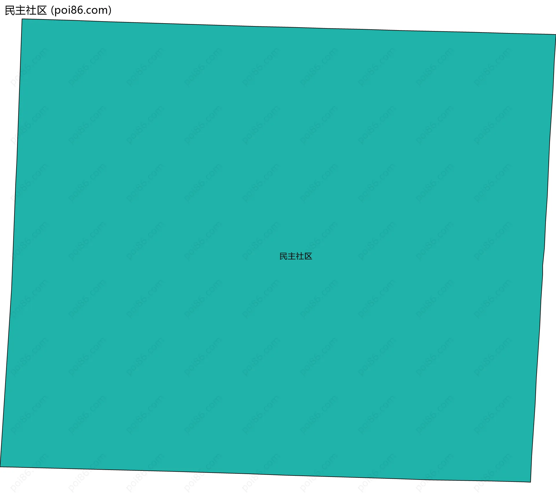 民主社区边界地图