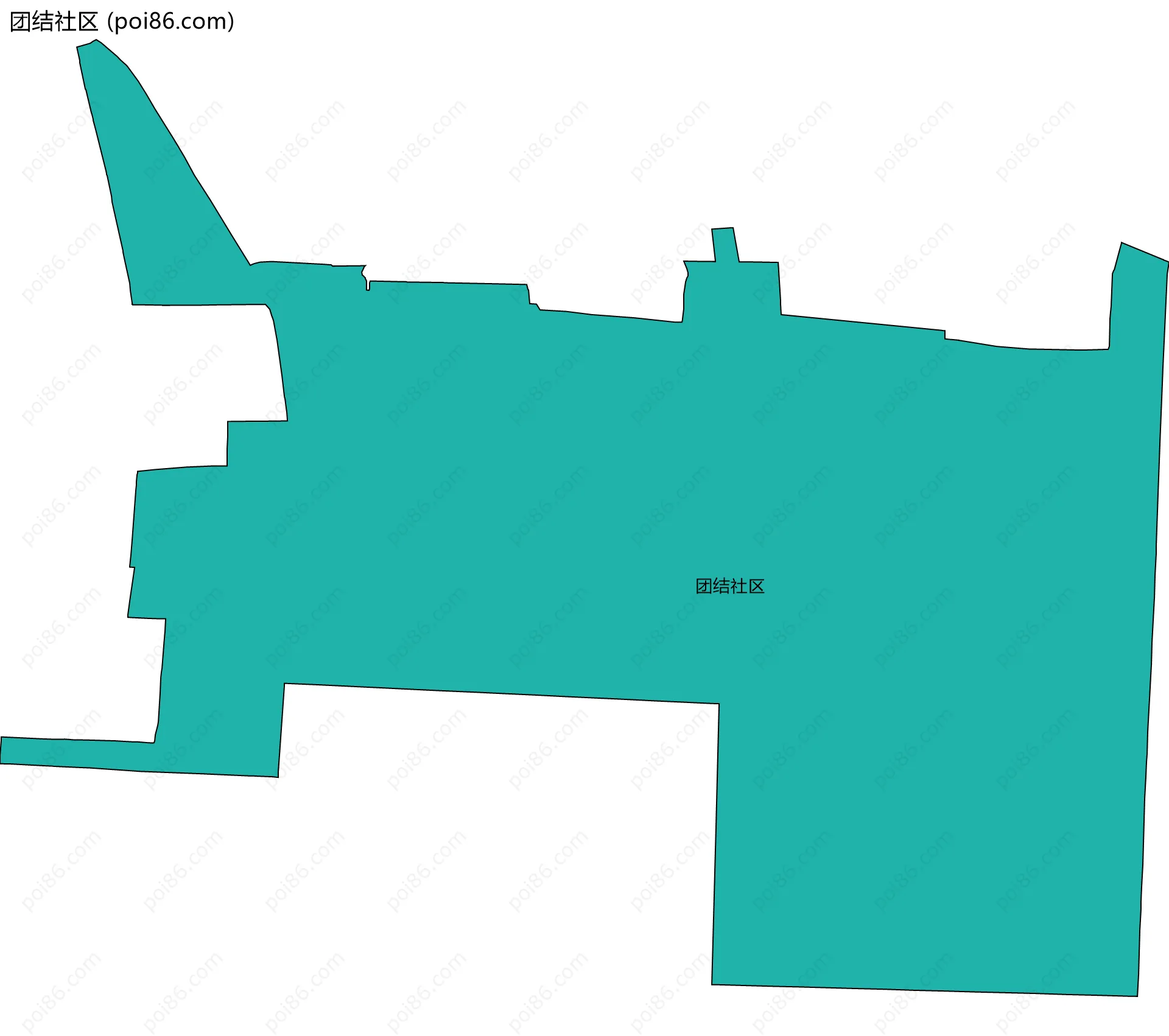 团结社区边界地图