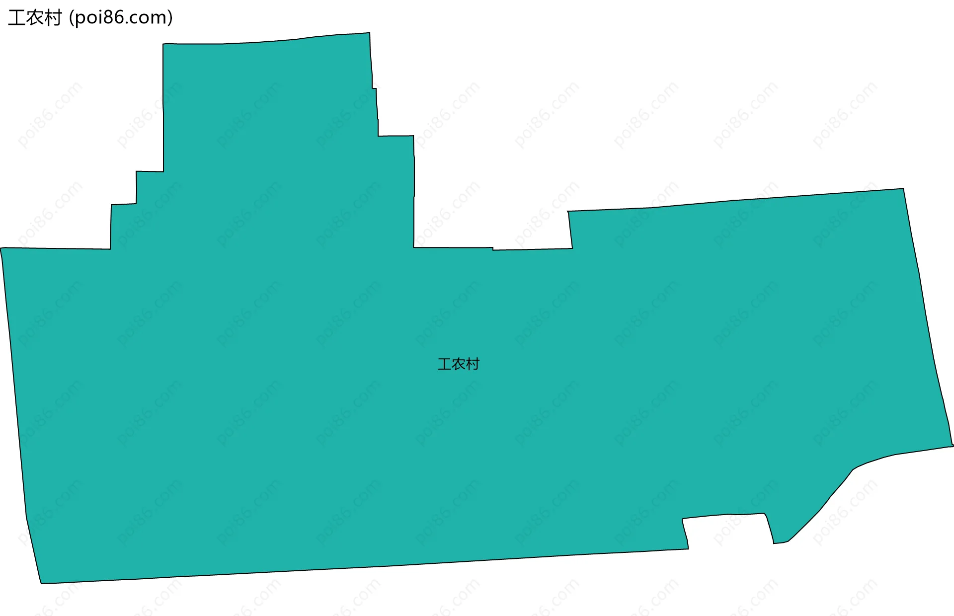 工农村边界地图