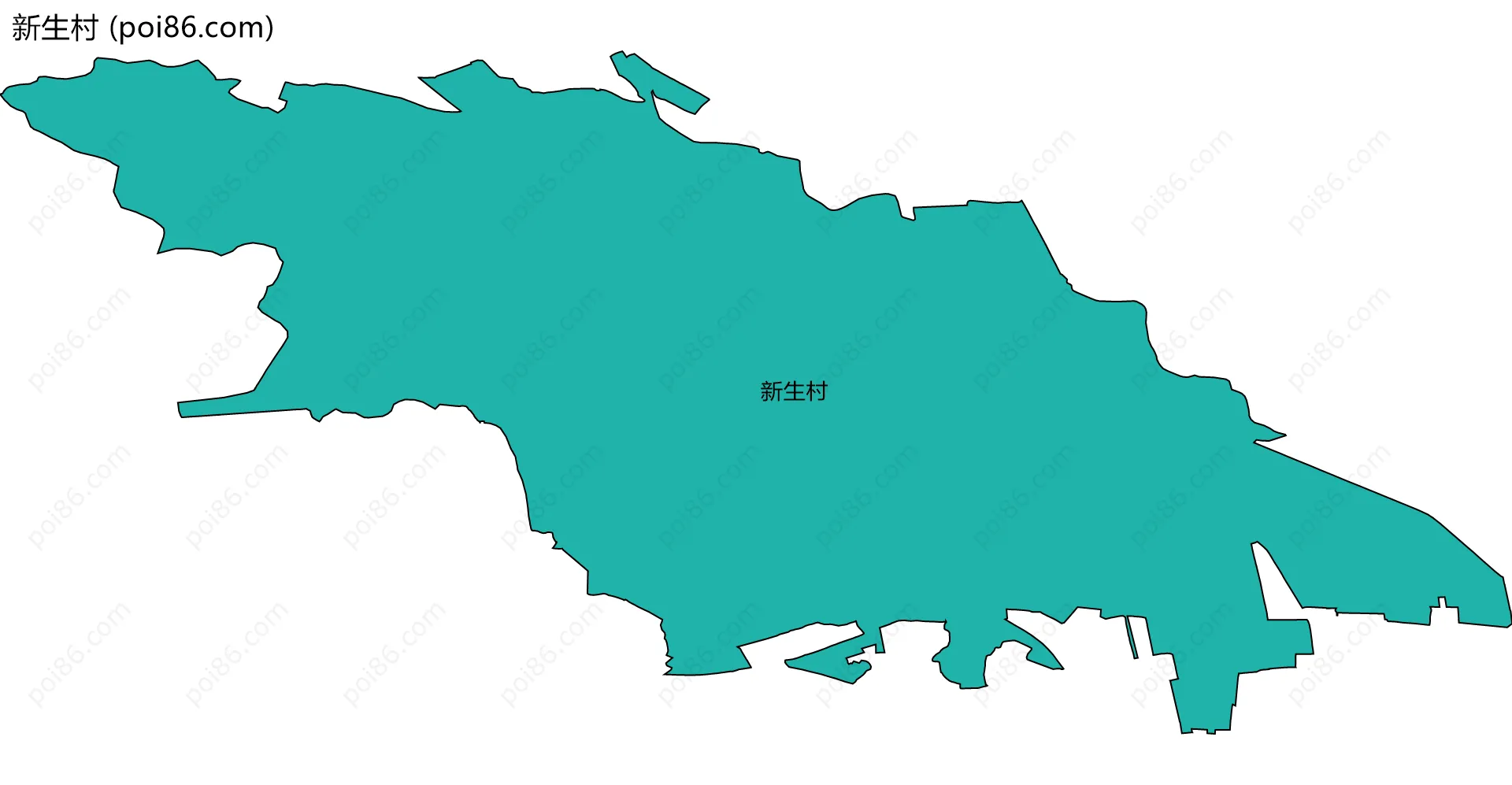 新生村边界地图