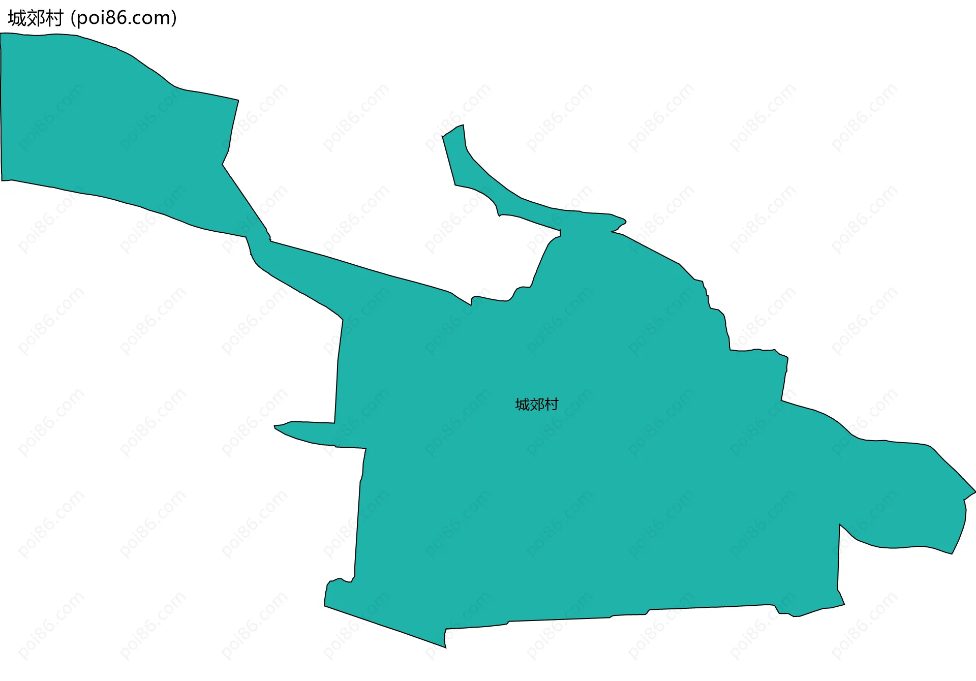 城郊村边界地图