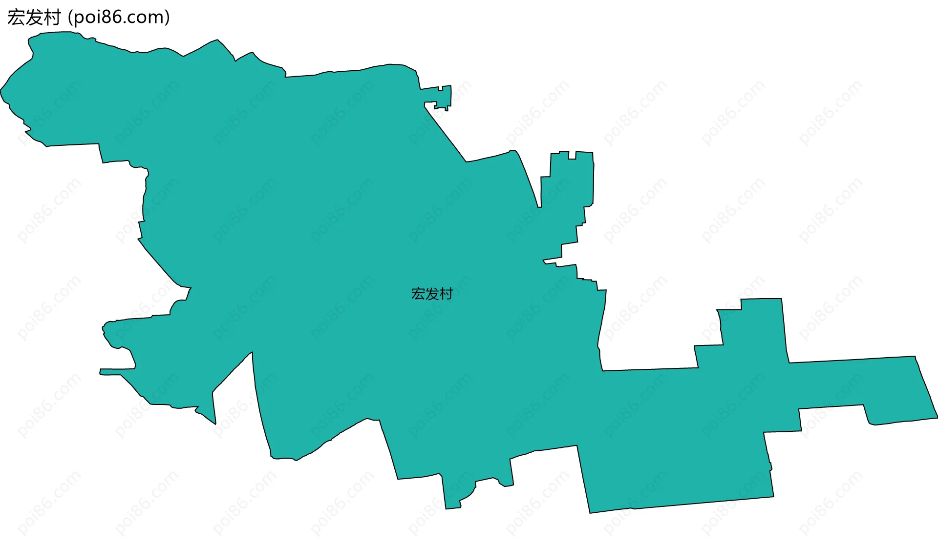 宏发村边界地图