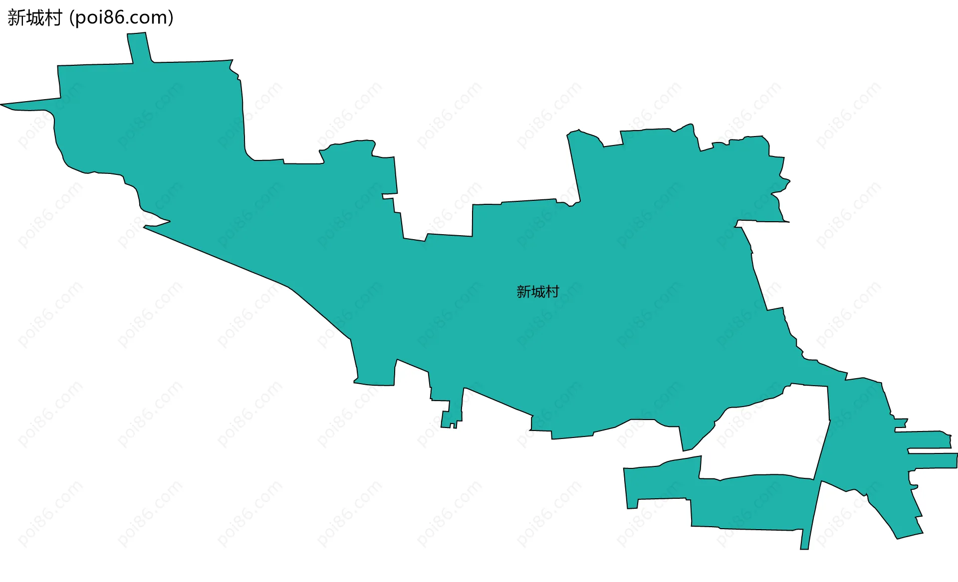 新城村边界地图