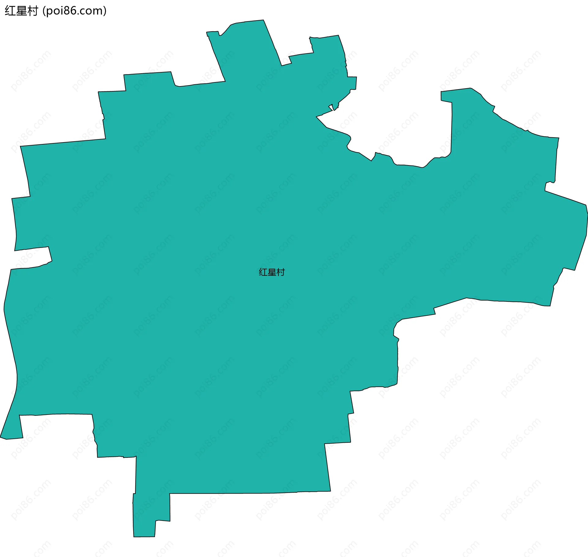 红星村边界地图