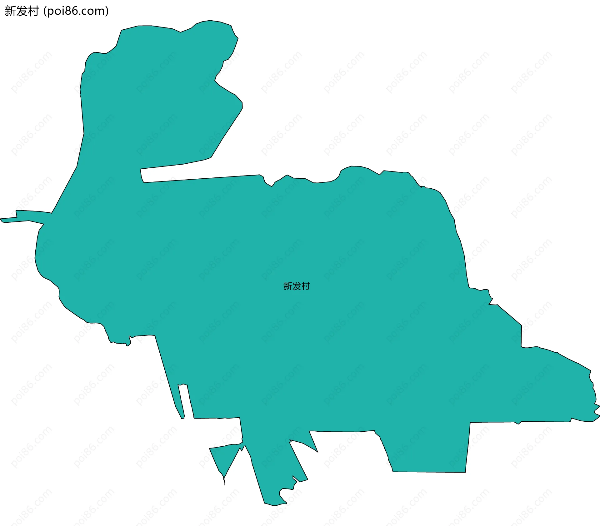 新发村边界地图