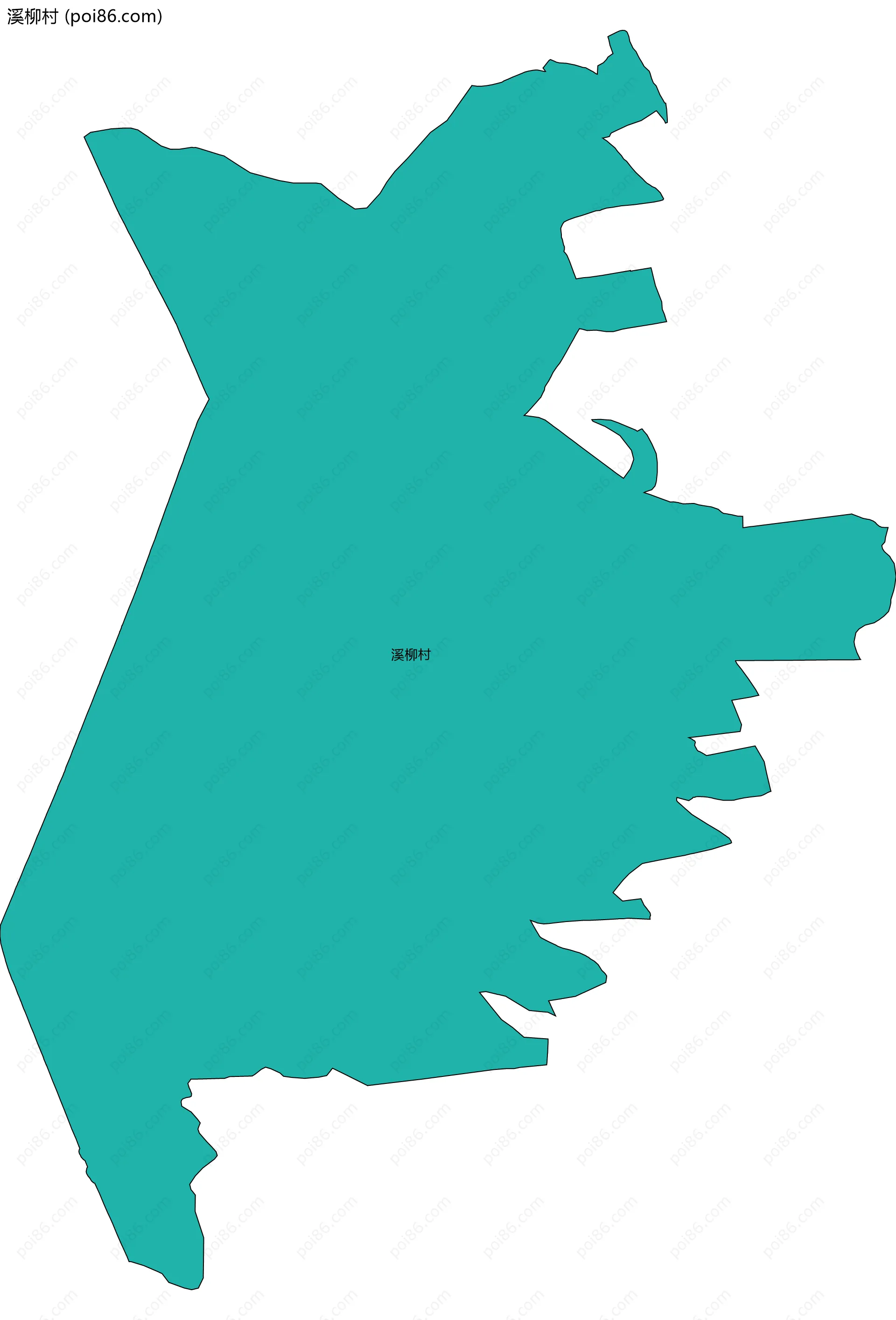 溪柳村边界地图