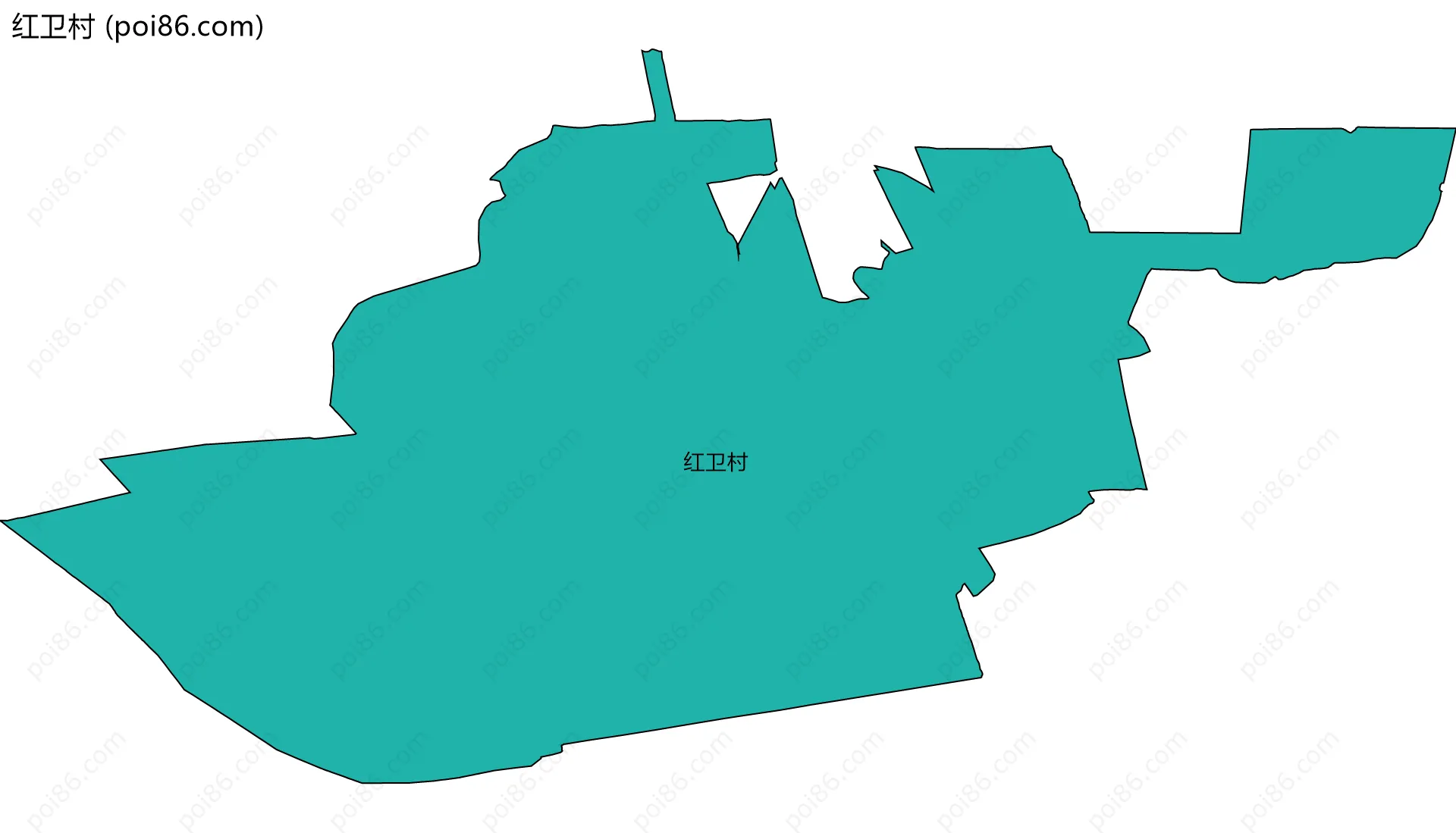 红卫村边界地图