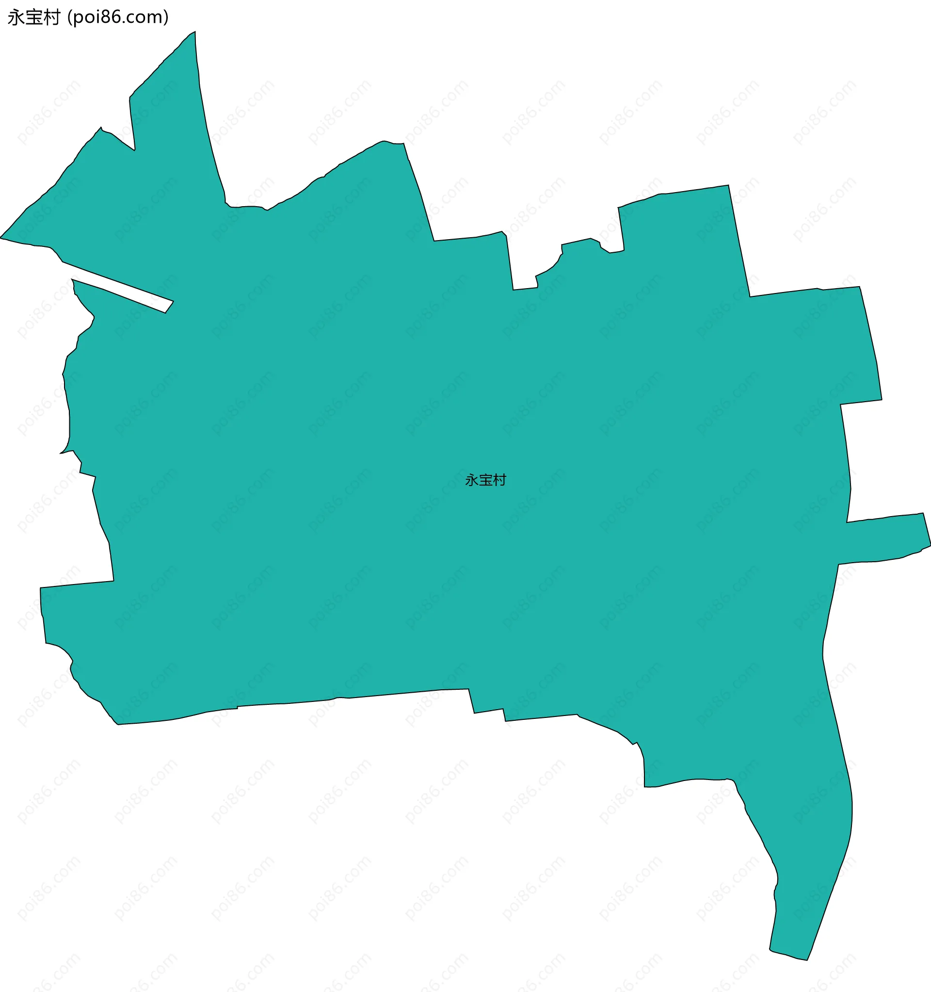 永宝村边界地图