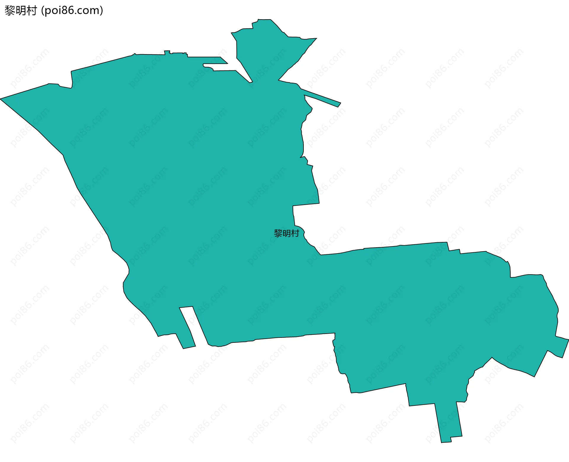 黎明村边界地图