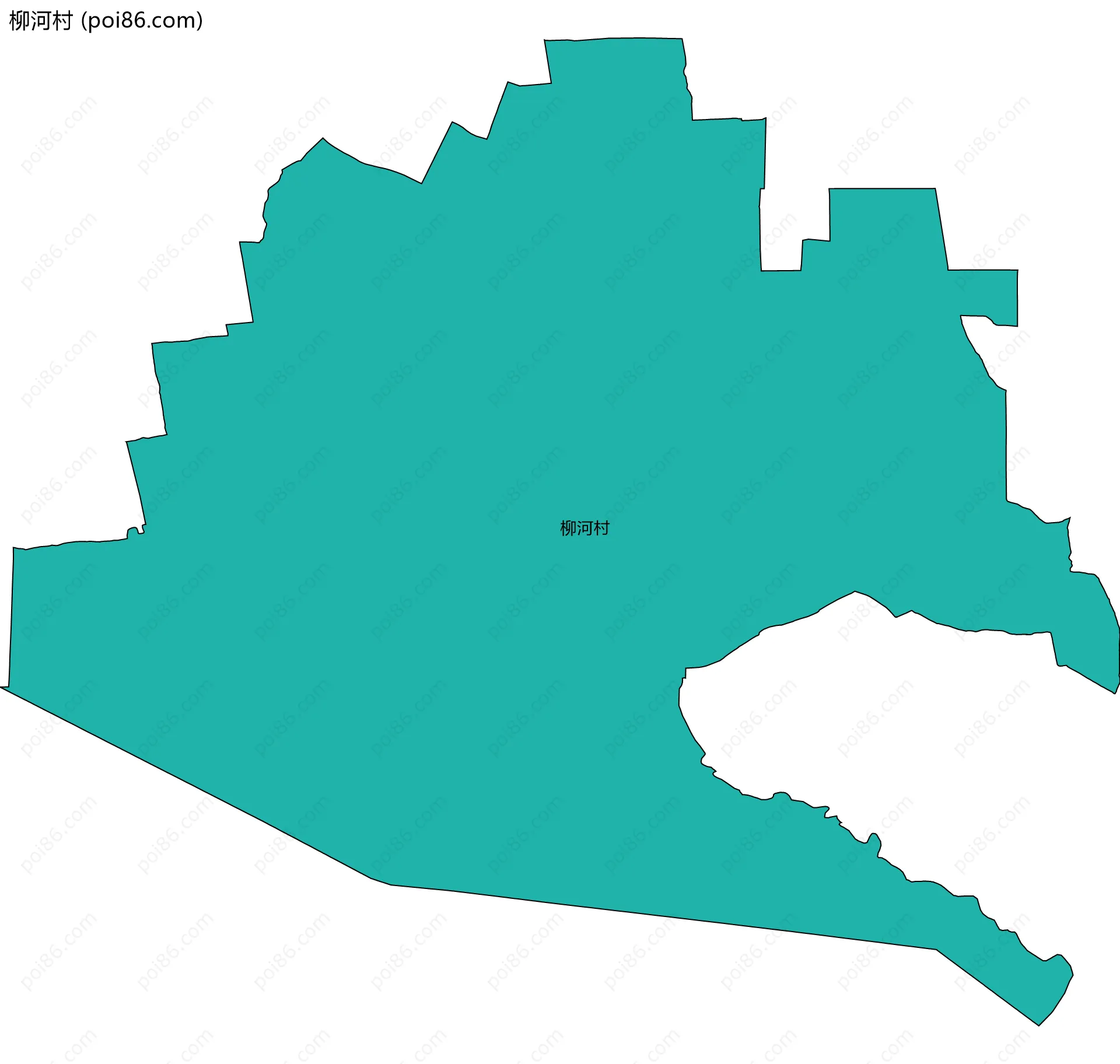 柳河村边界地图