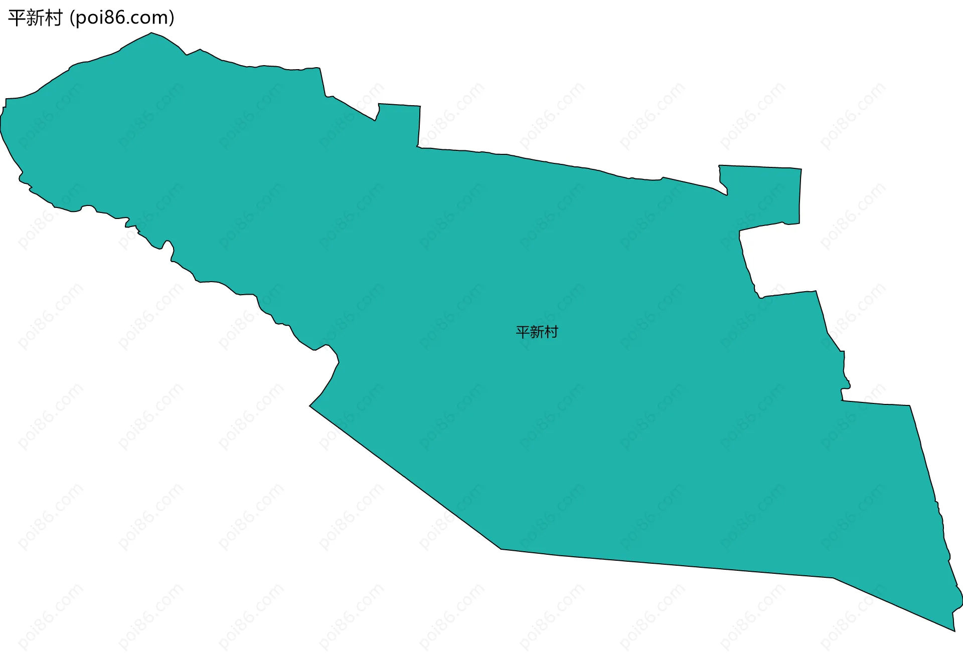 平新村边界地图