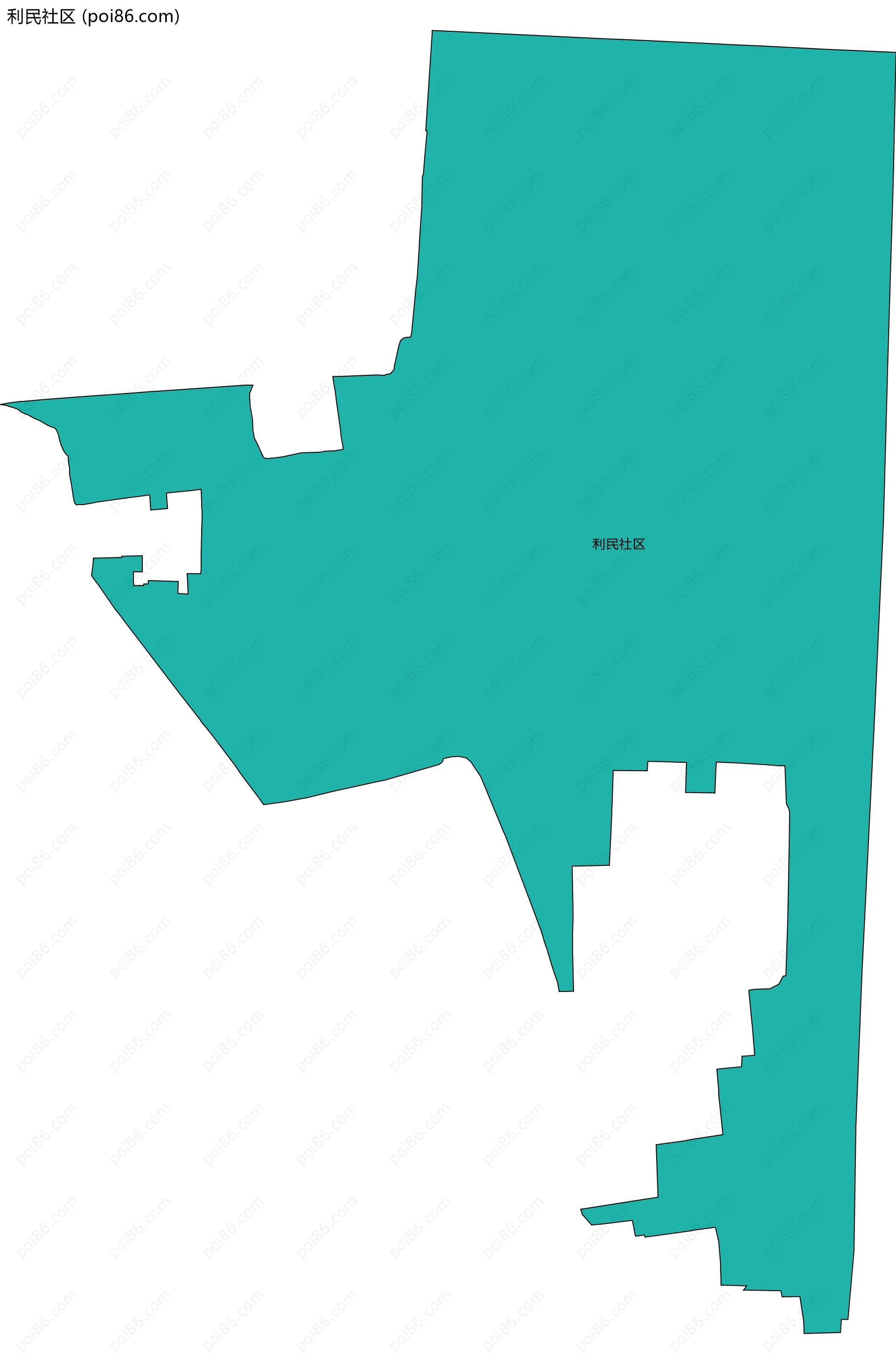 利民社区边界地图