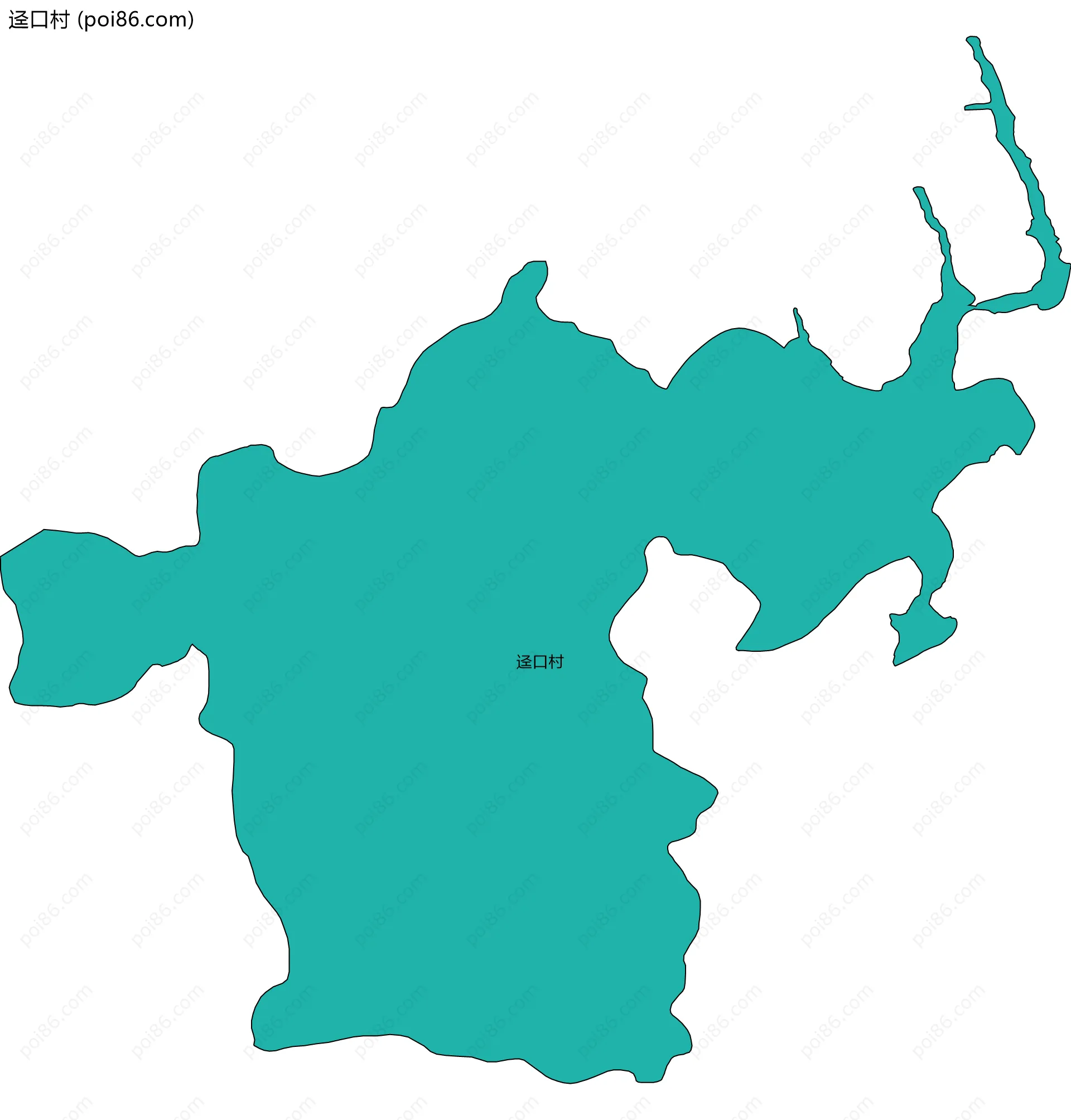 迳口村边界地图