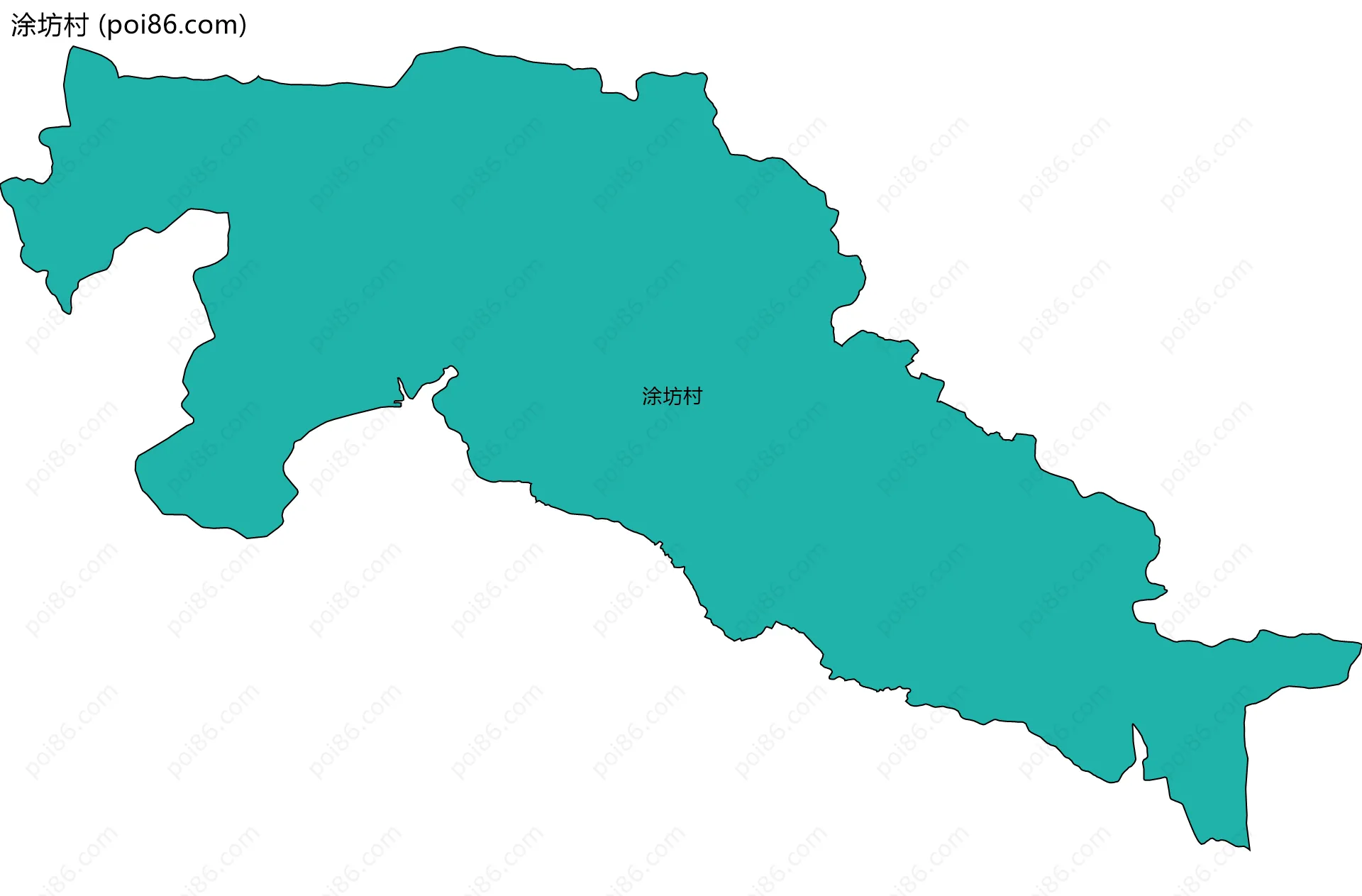 涂坊村边界地图