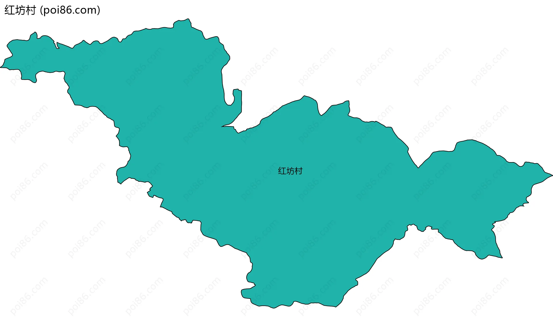 红坊村边界地图