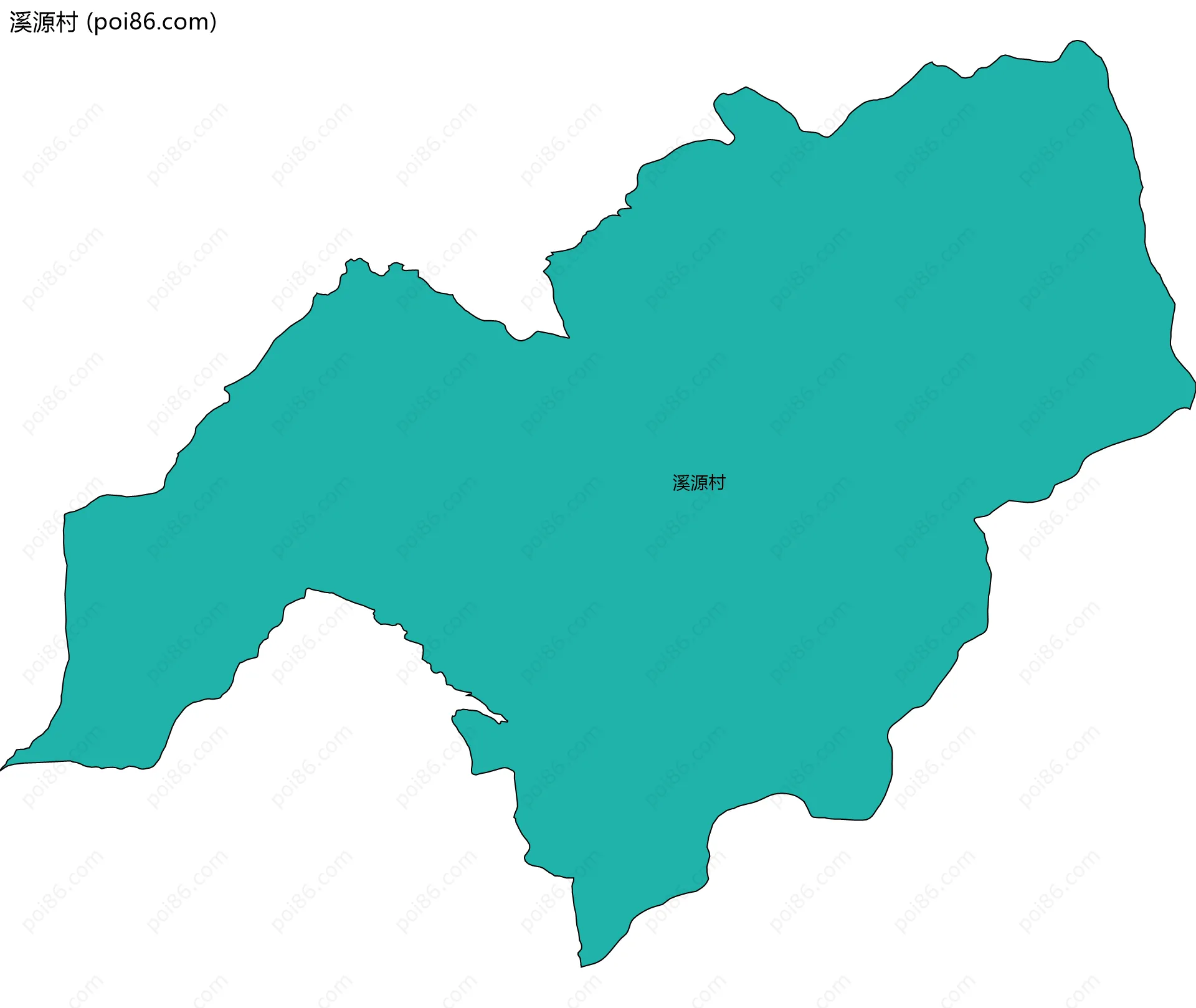 溪源村边界地图