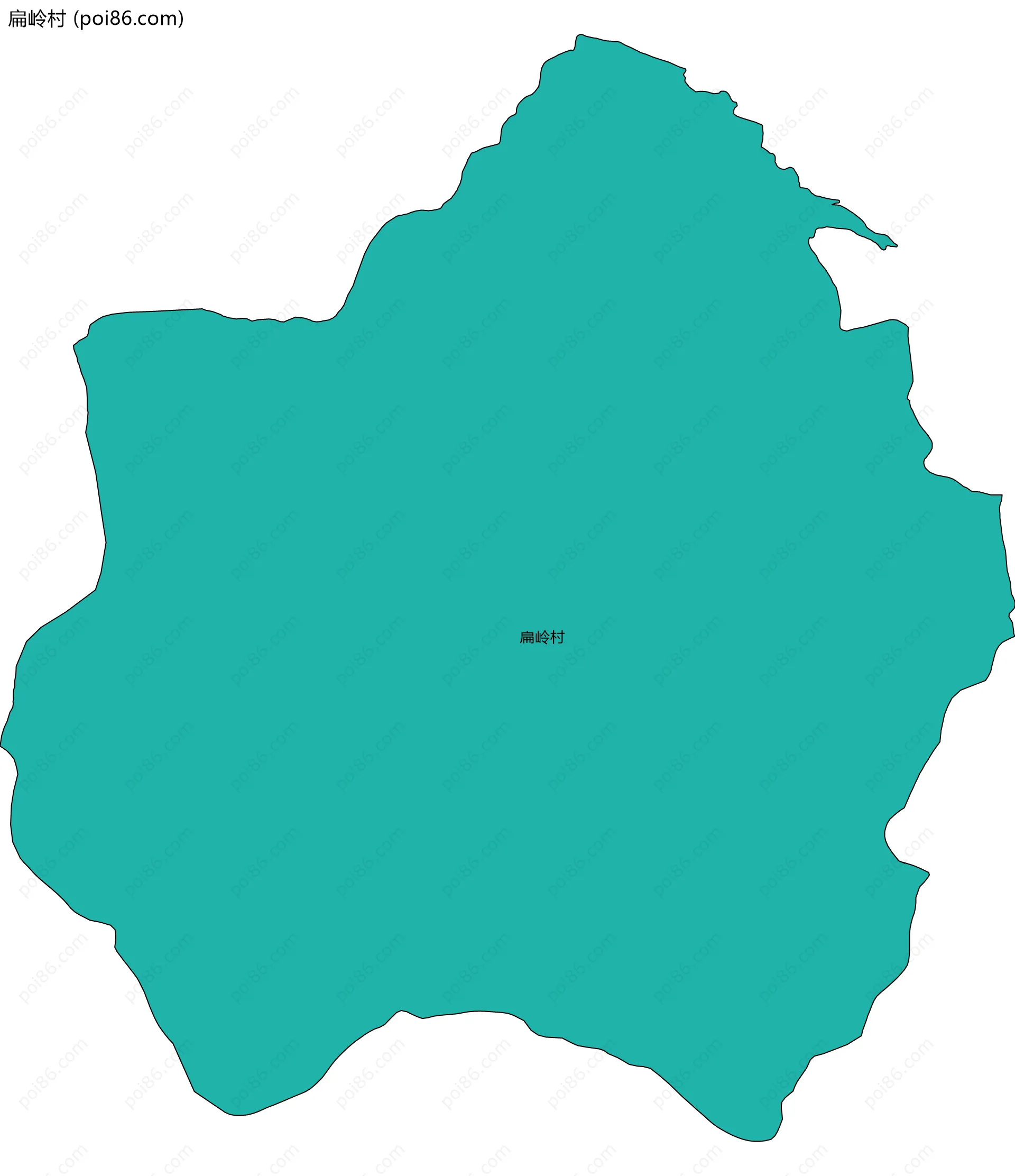 扁岭村边界地图