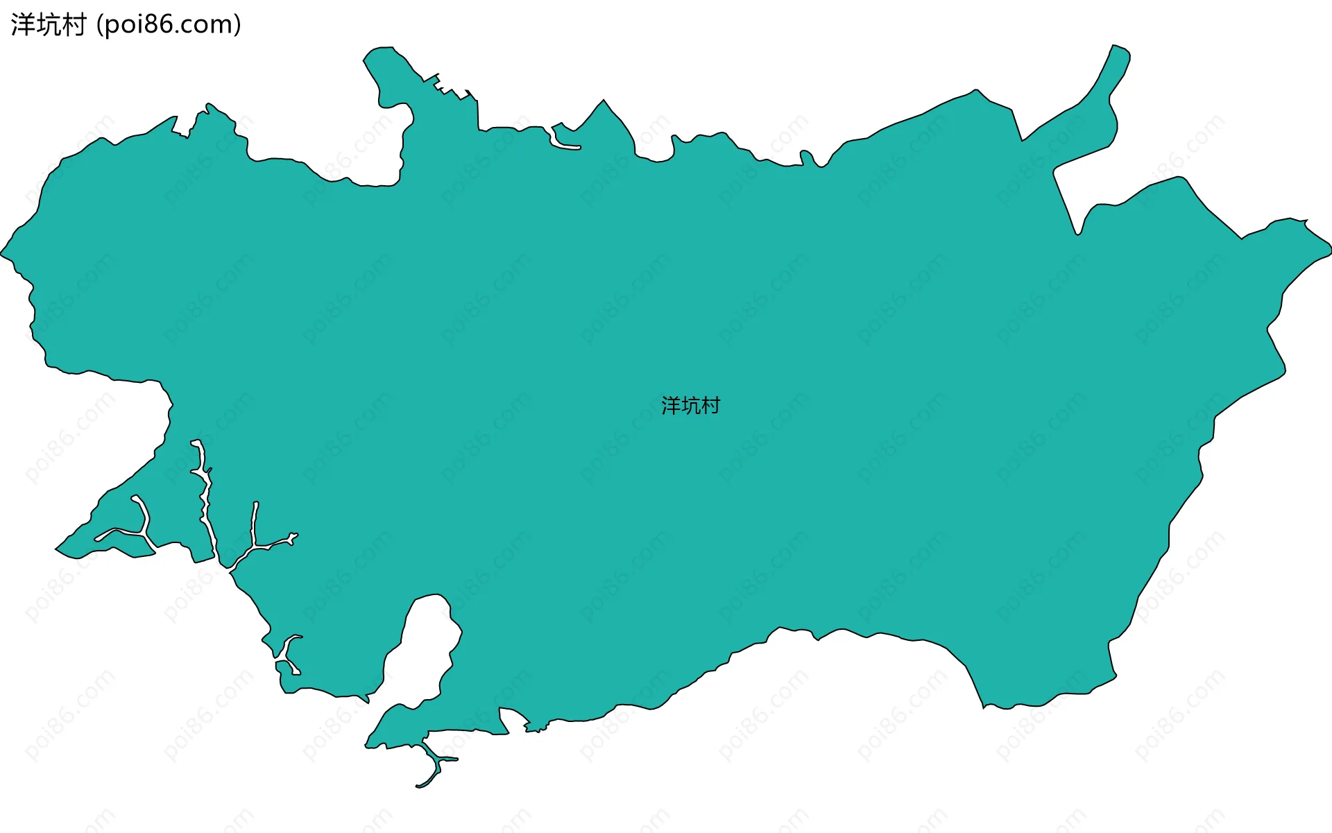洋坑村边界地图