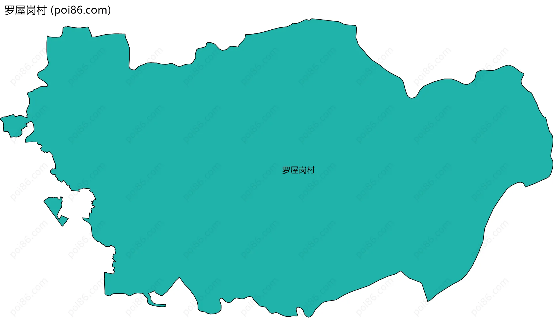 罗屋岗村边界地图