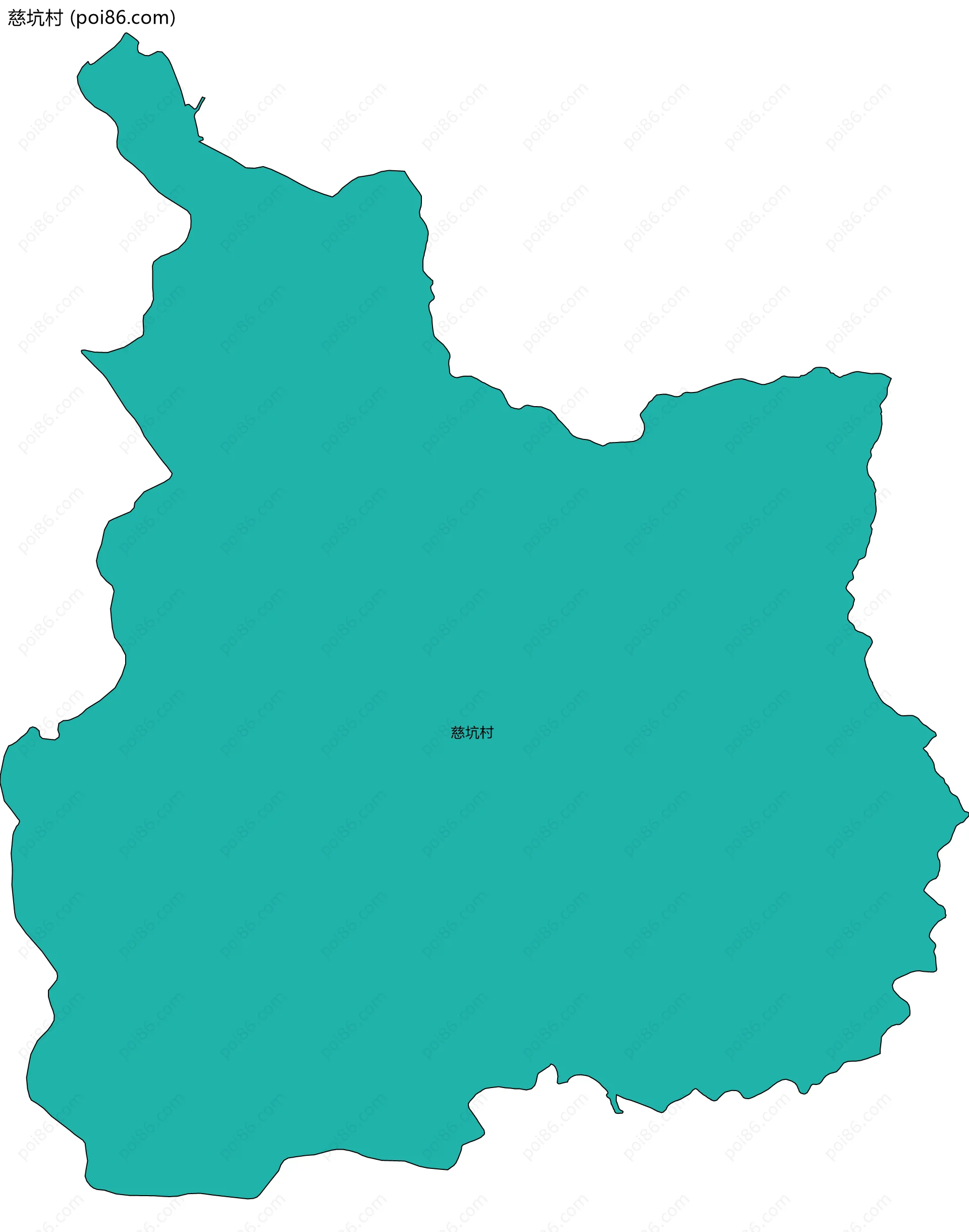 慈坑村边界地图