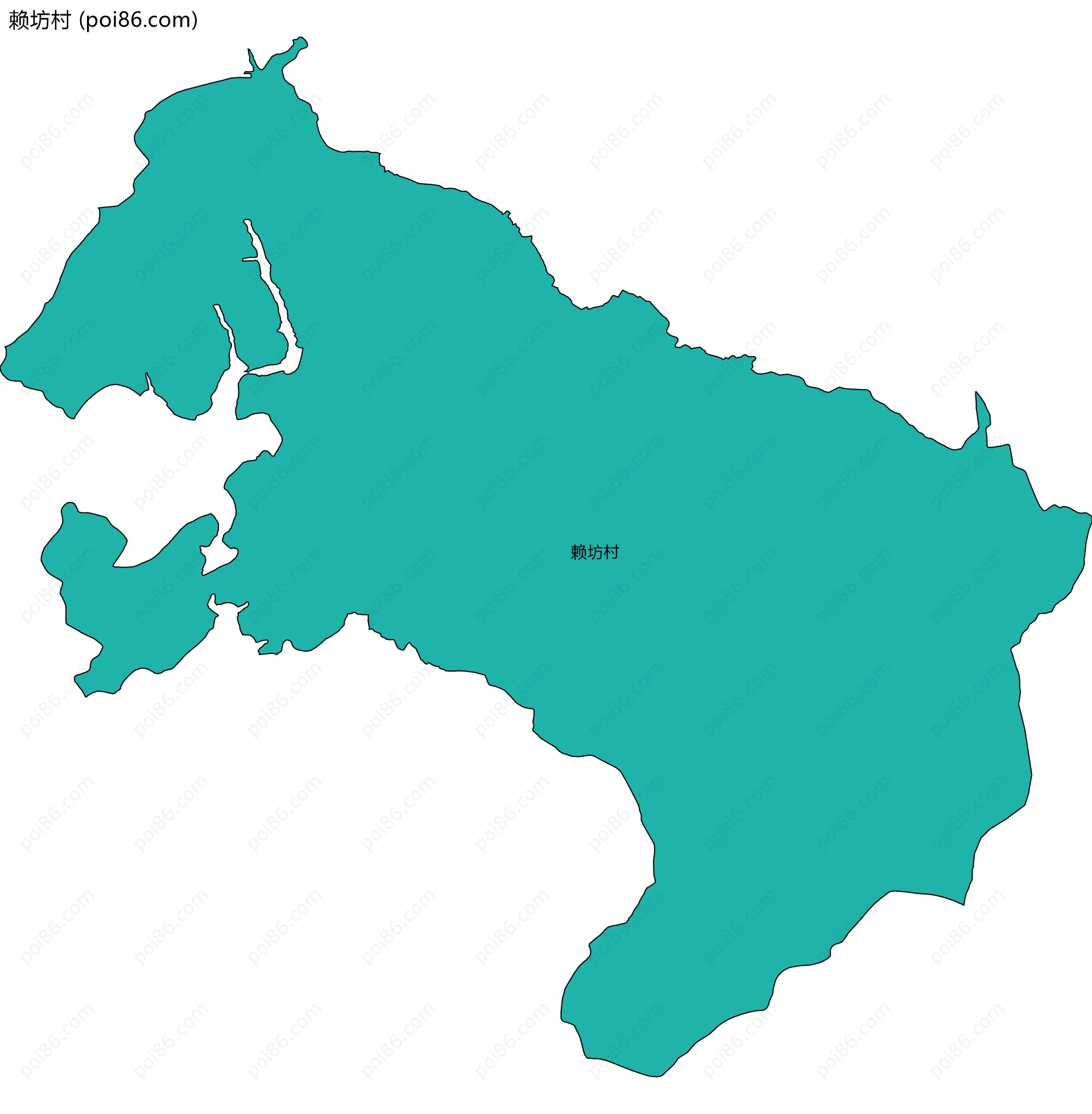 赖坊村边界地图