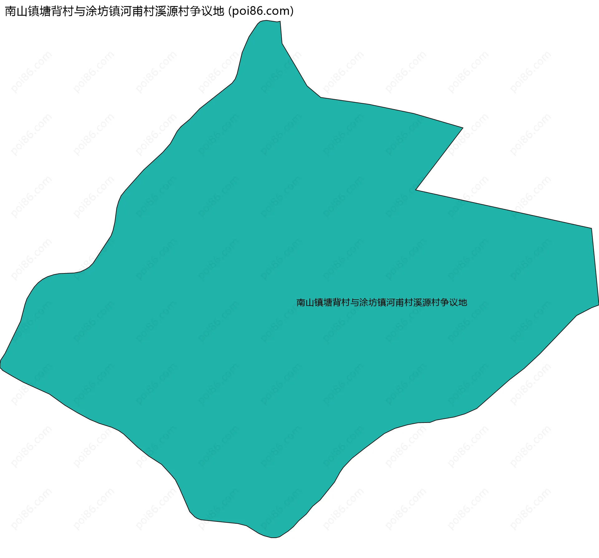 南山镇塘背村与涂坊镇河甫村溪源村争议地边界地图