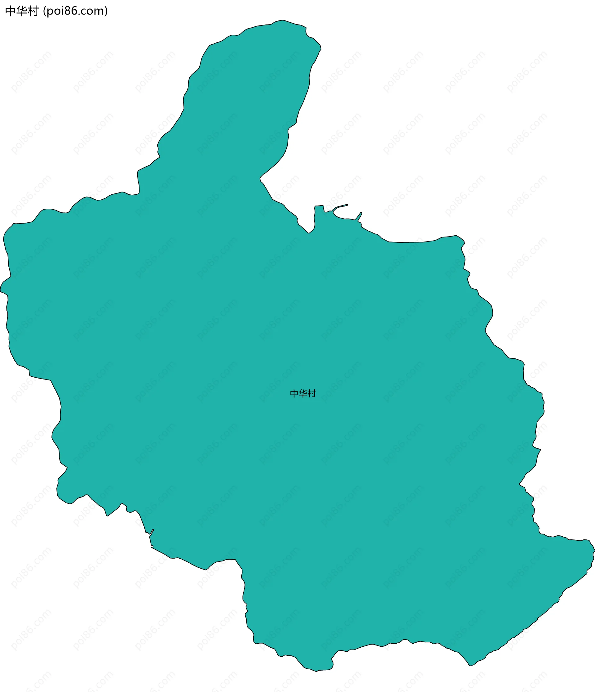 中华村边界地图