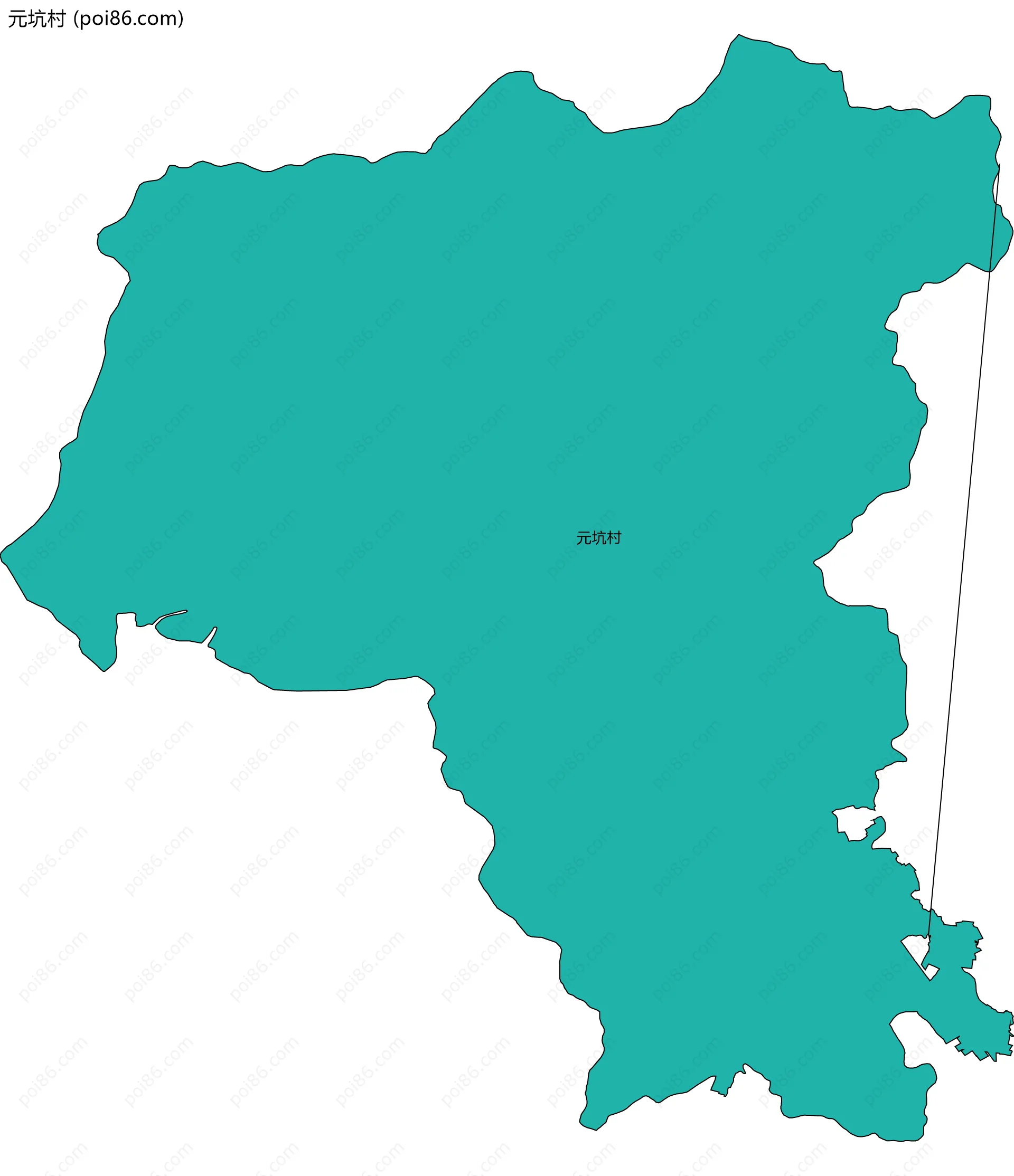 元坑村边界地图