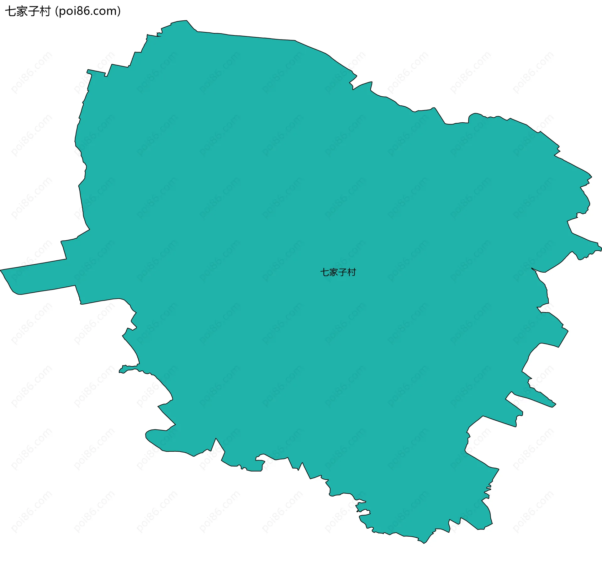 七家子村边界地图