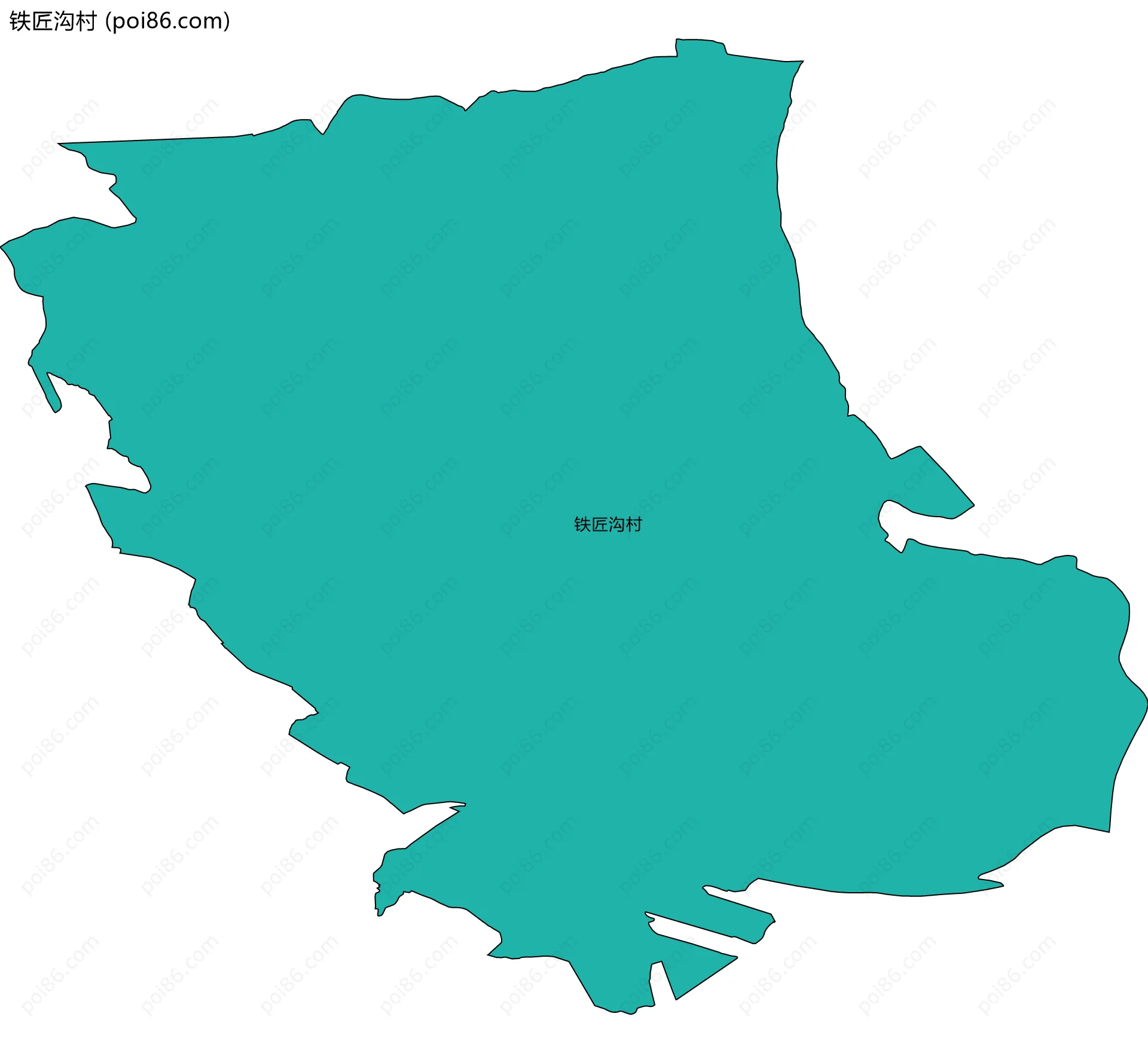 铁匠沟村边界地图