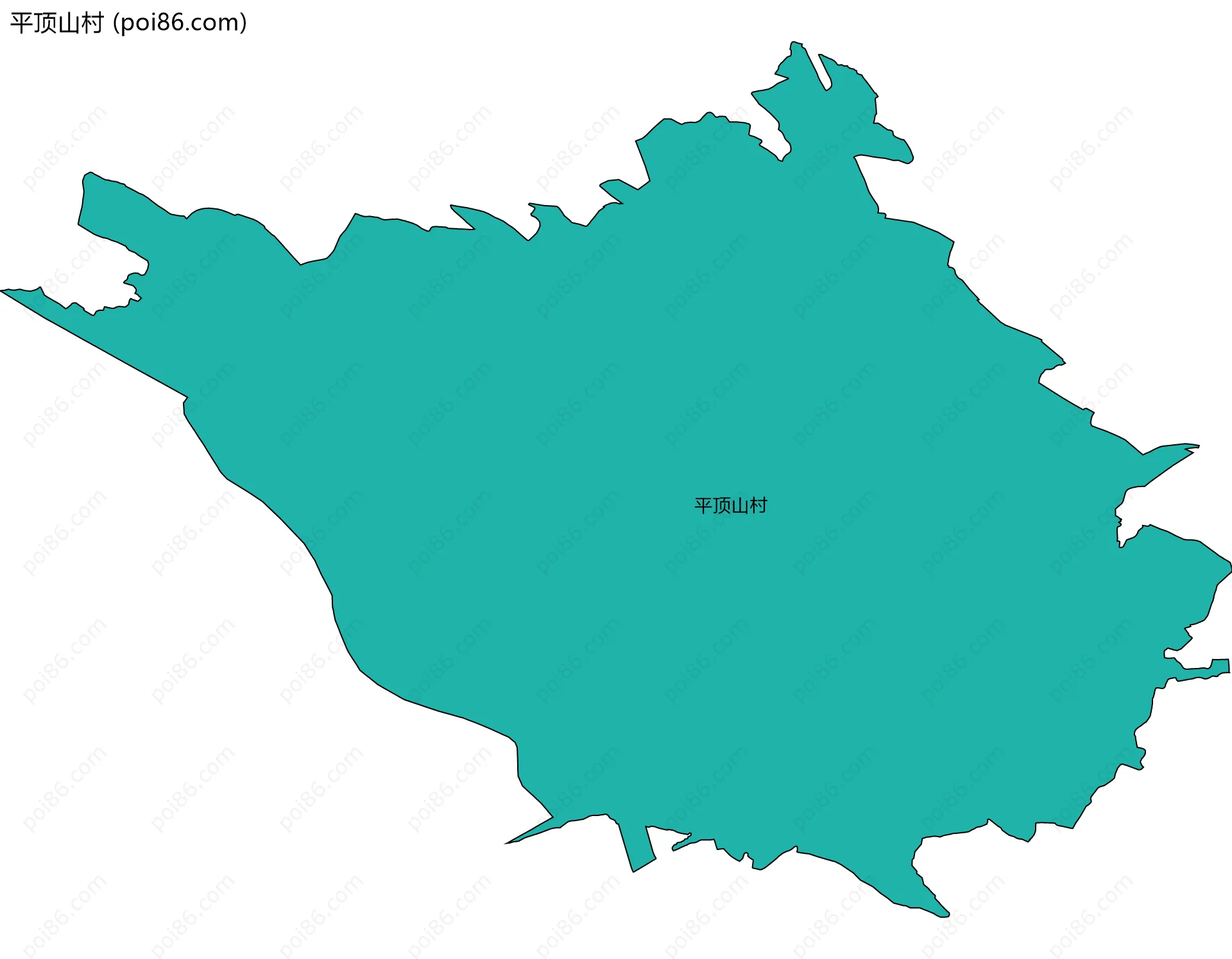 平顶山村边界地图