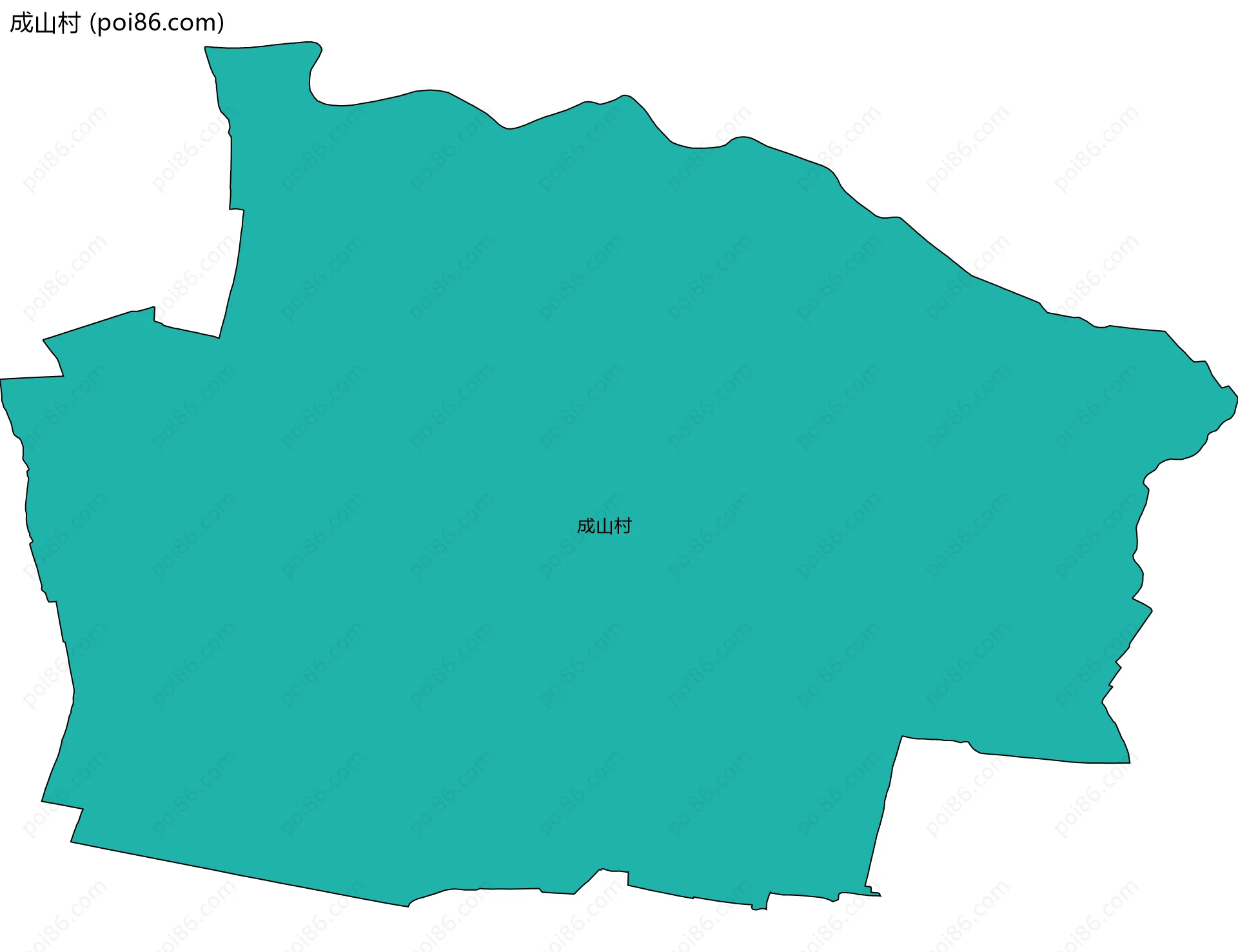 成山村边界地图