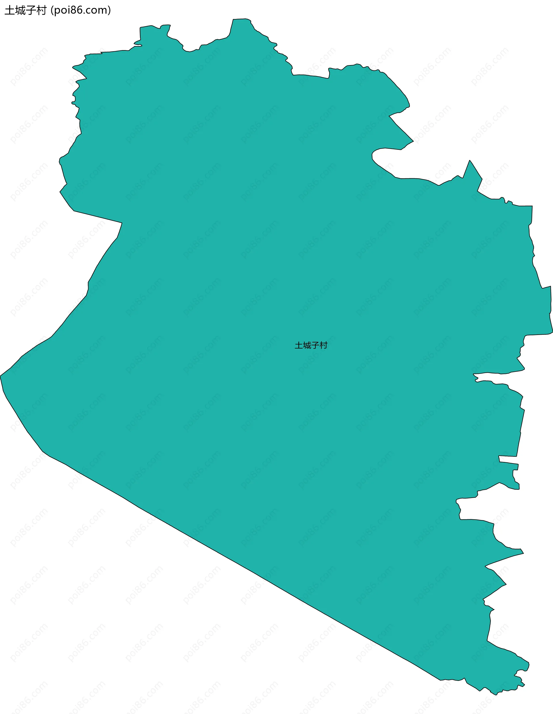 土城子村边界地图