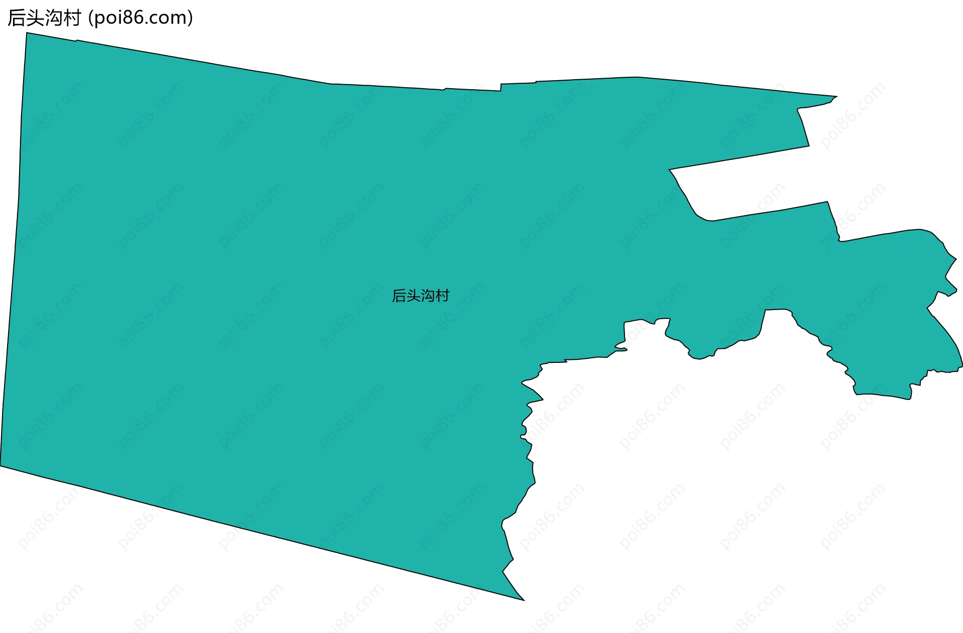 后头沟村边界地图
