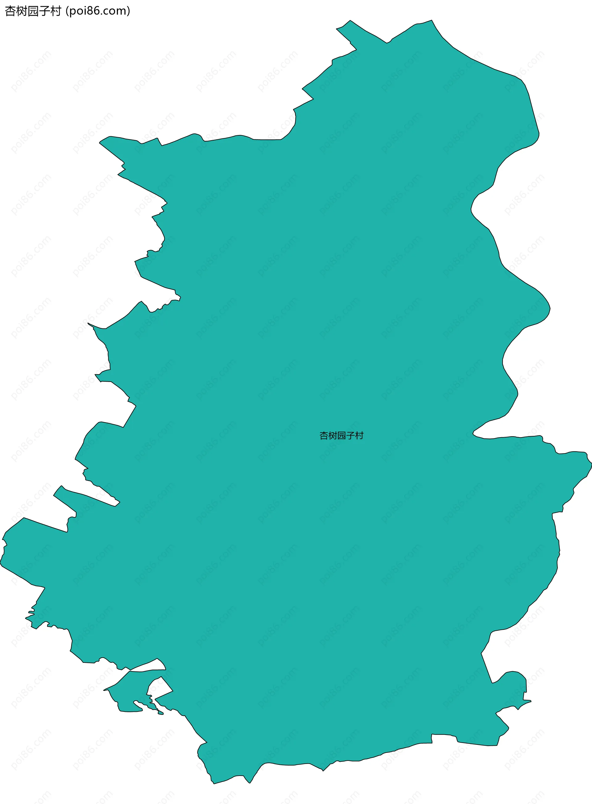 杏树园子村边界地图