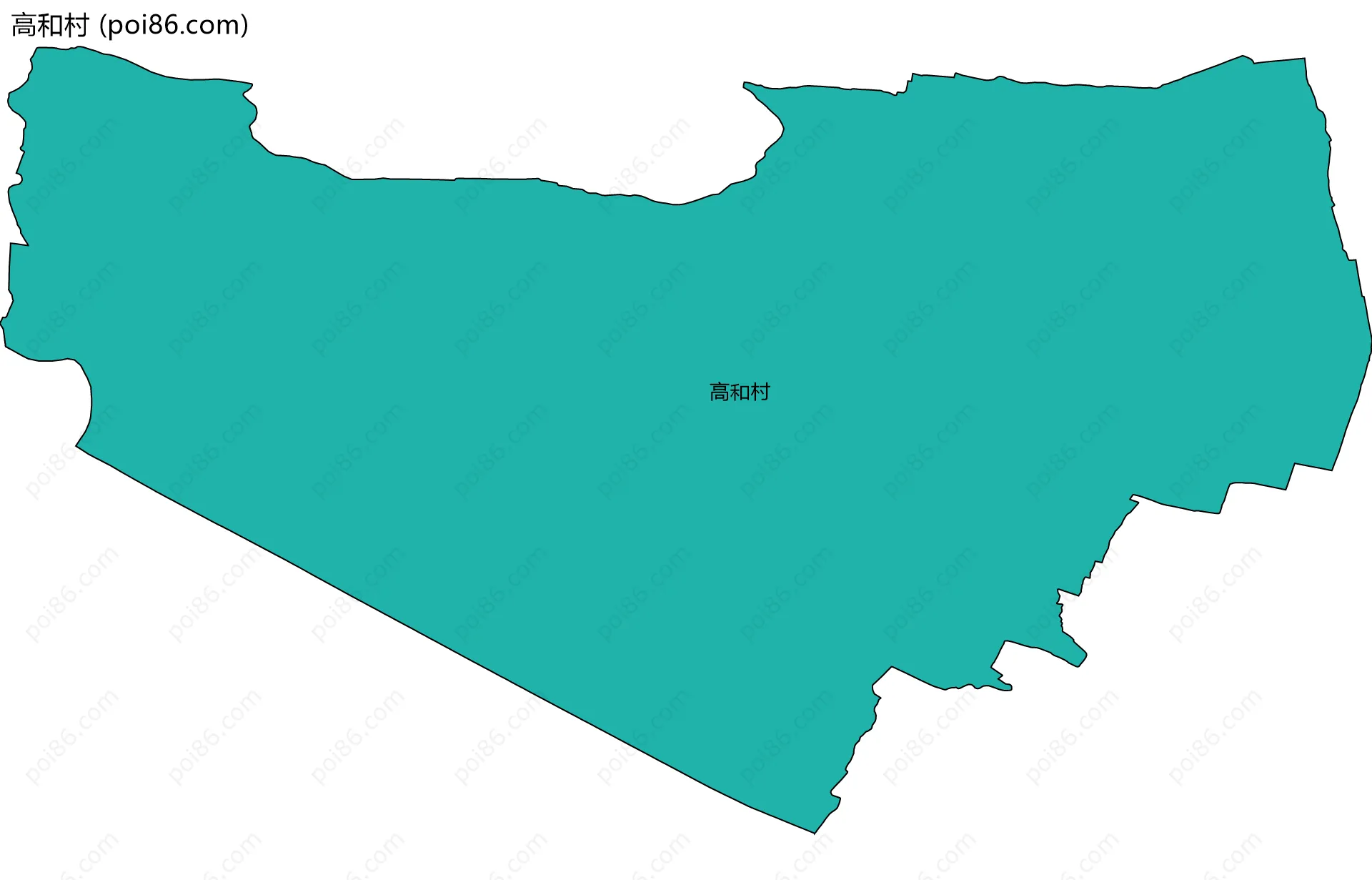 高和村边界地图