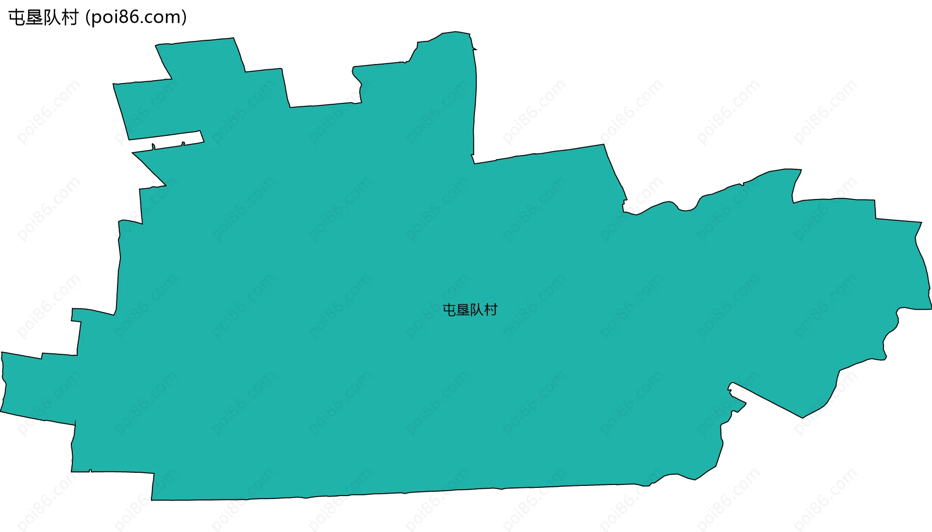 屯垦队村边界地图