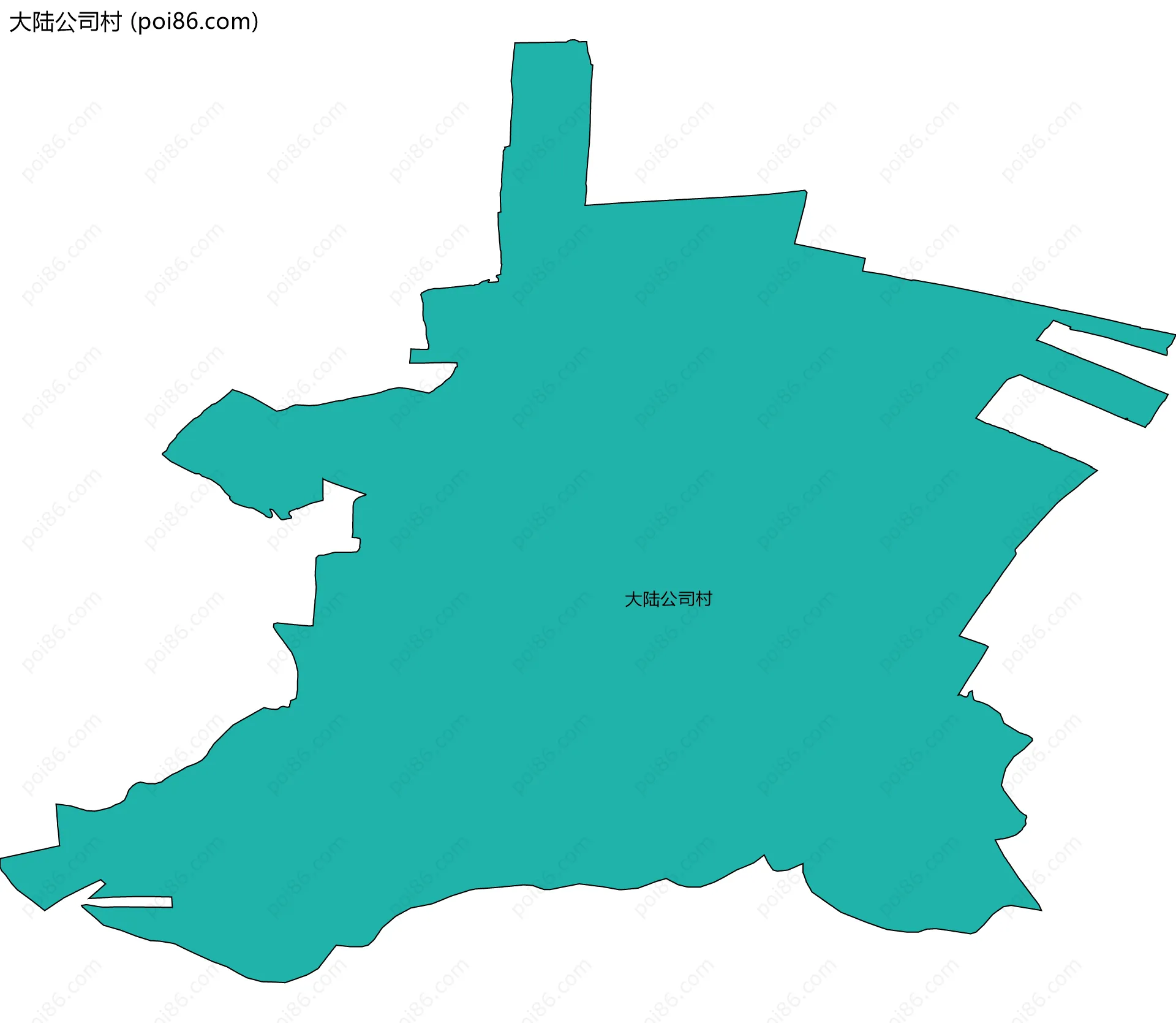 大陆公司村边界地图