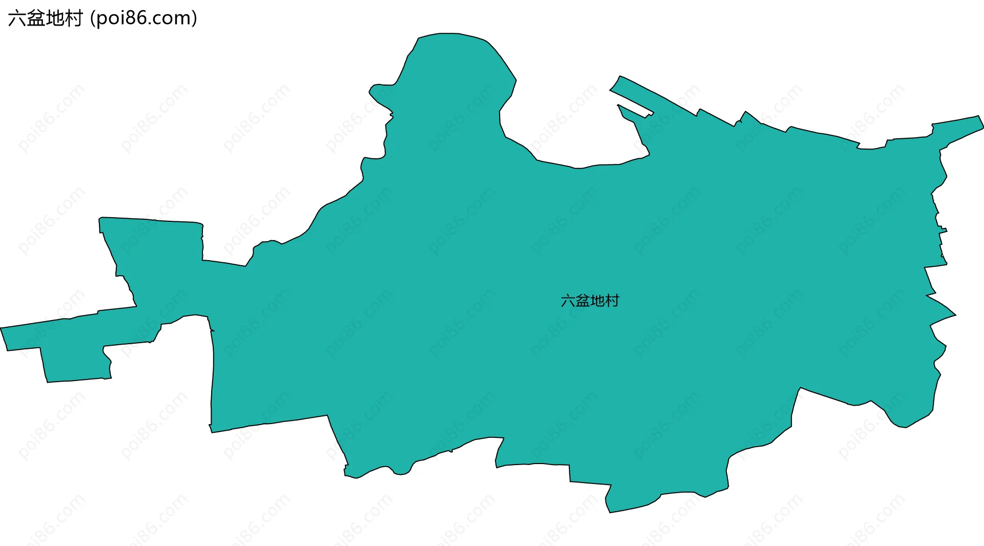 六盆地村边界地图