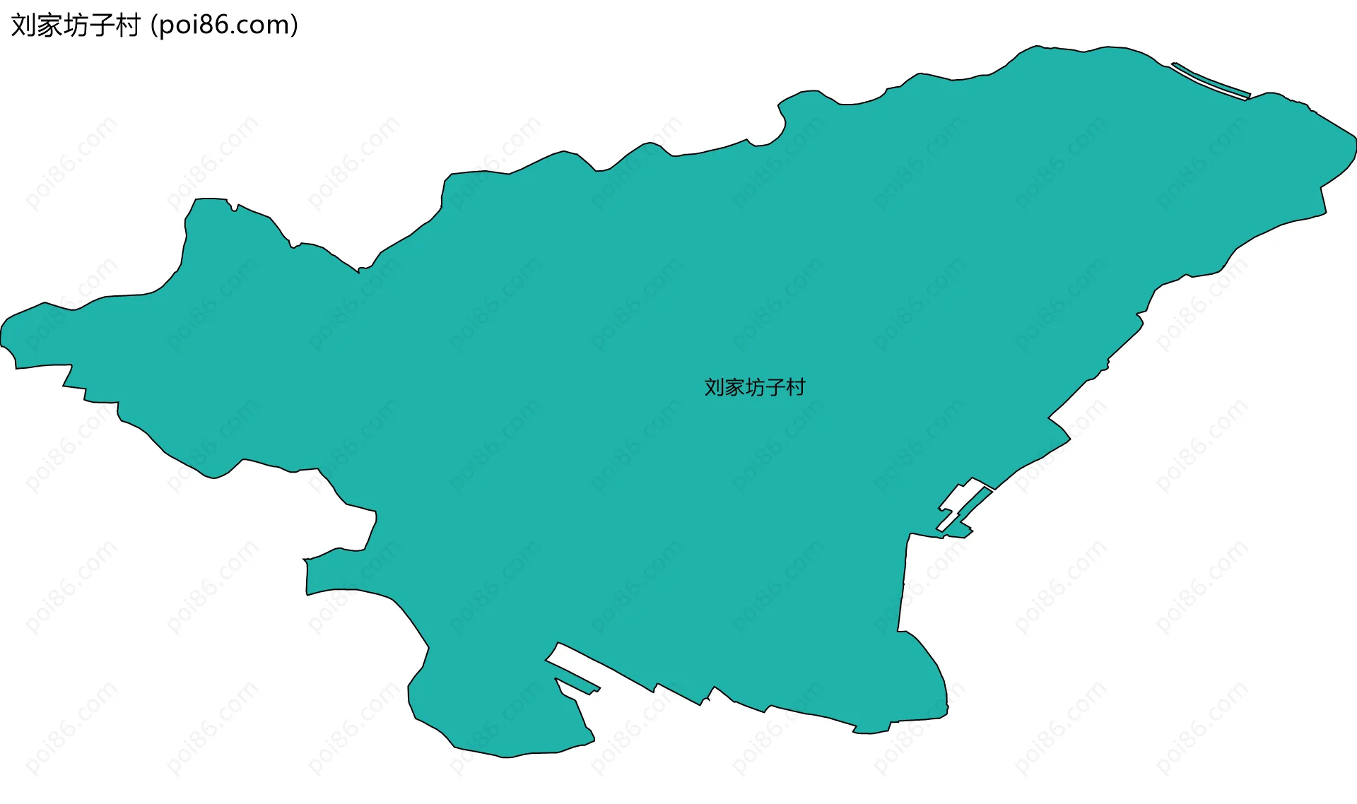 刘家坊子村边界地图