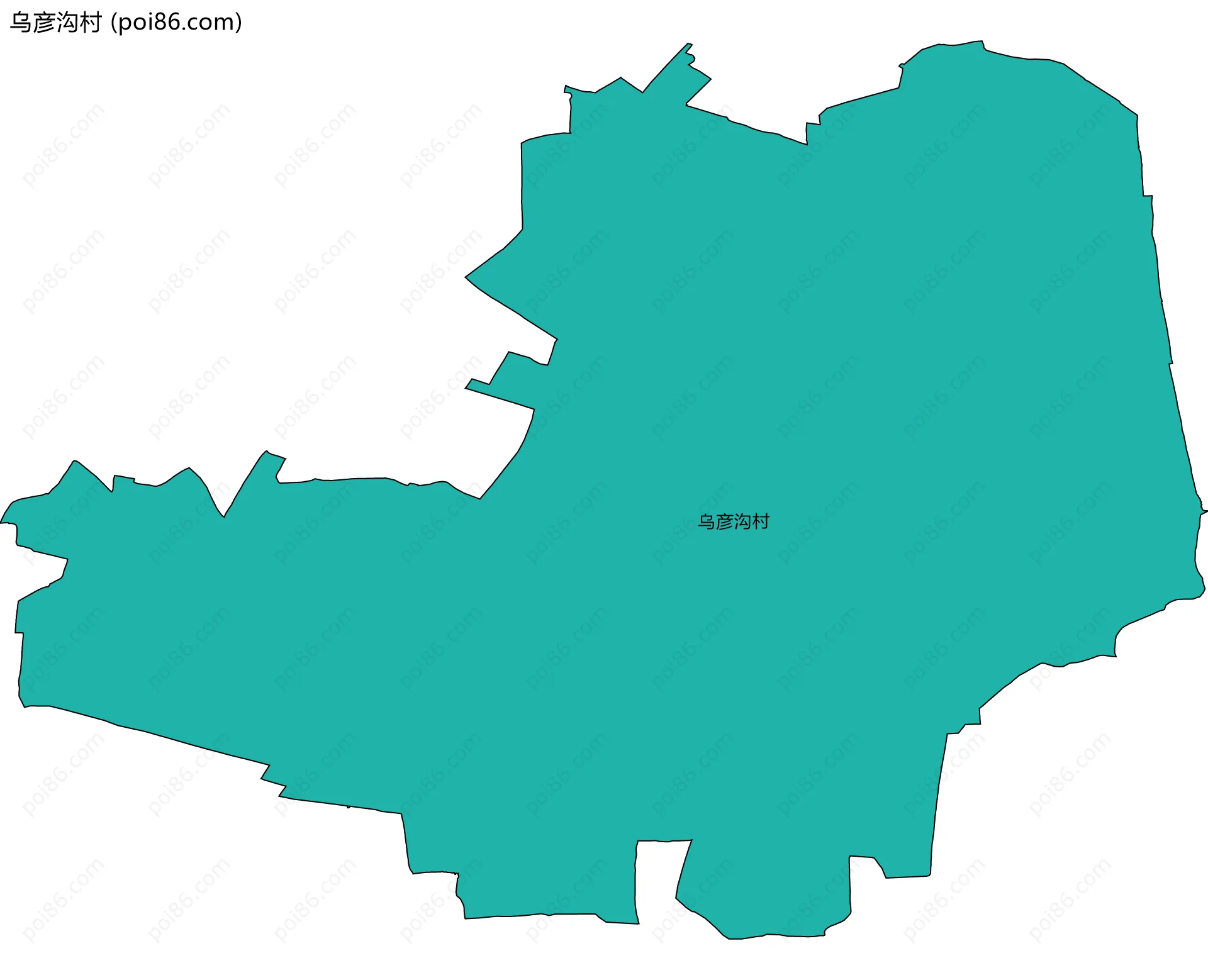 乌彦沟村边界地图