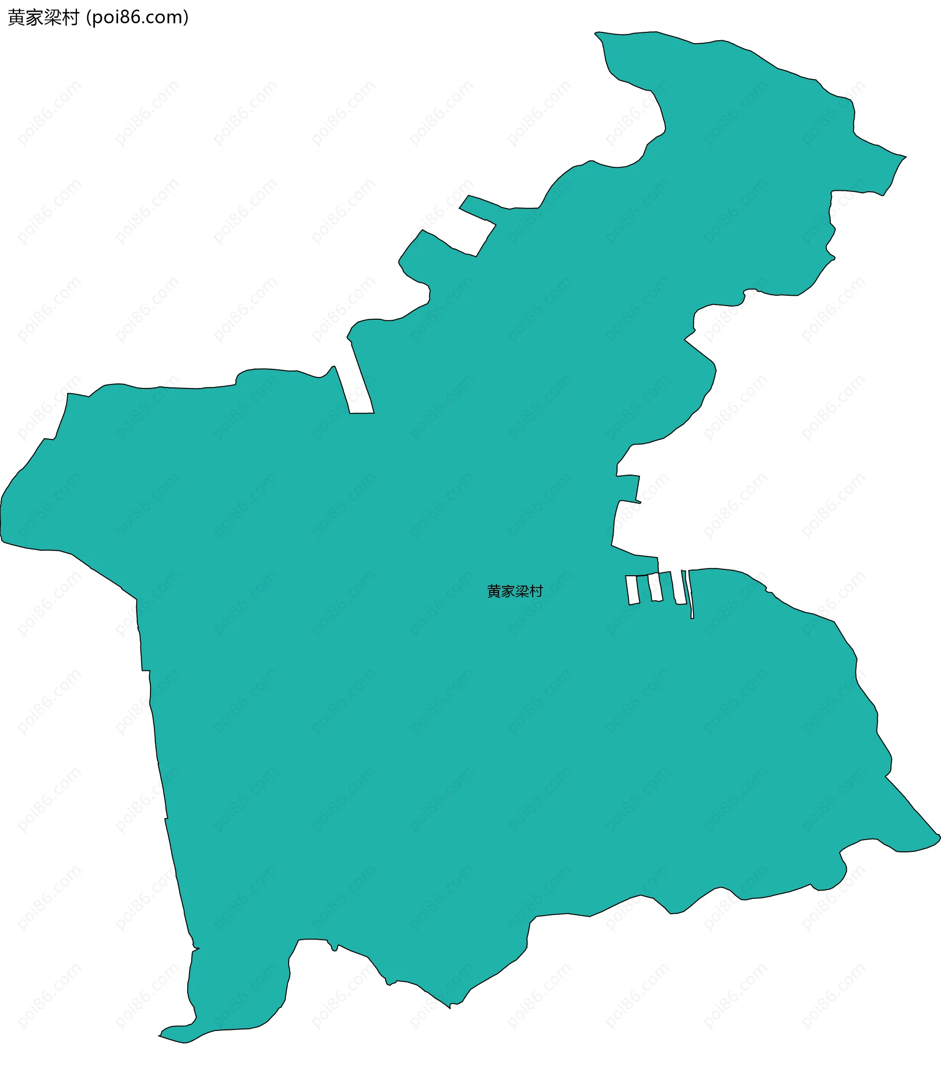 黄家梁村边界地图