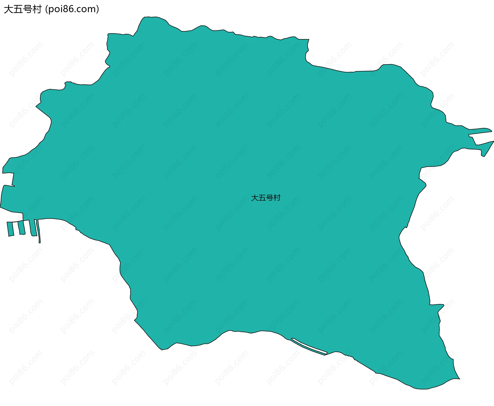 大五号村边界地图