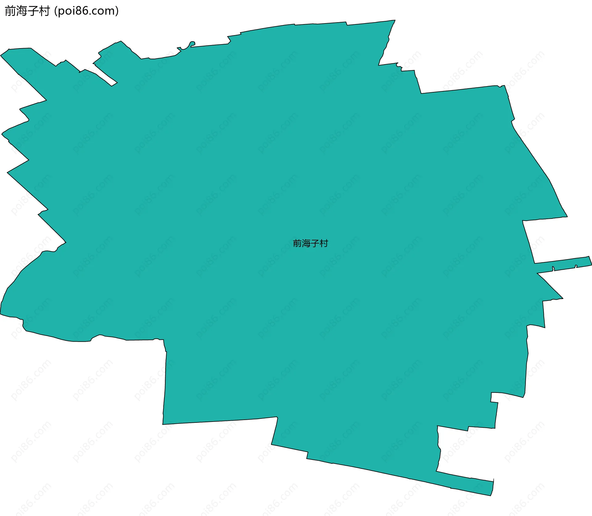 前海子村边界地图